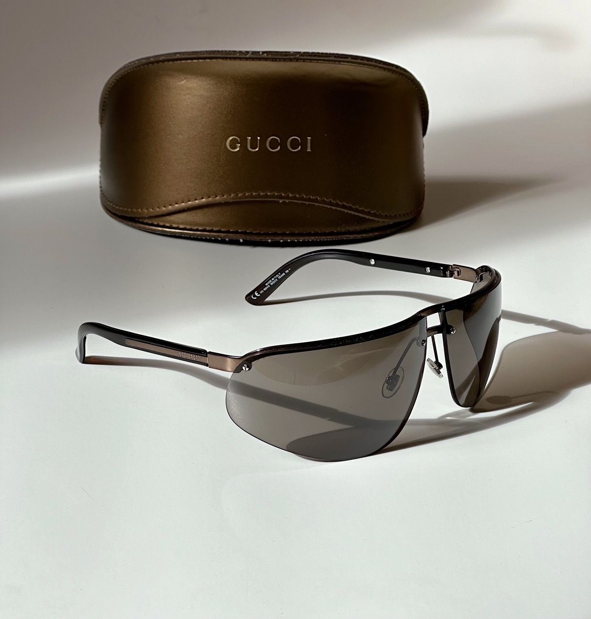 Gucci GUCCI Rimless Logo 2001 Sunglasses y2k archive grunge | Grailed