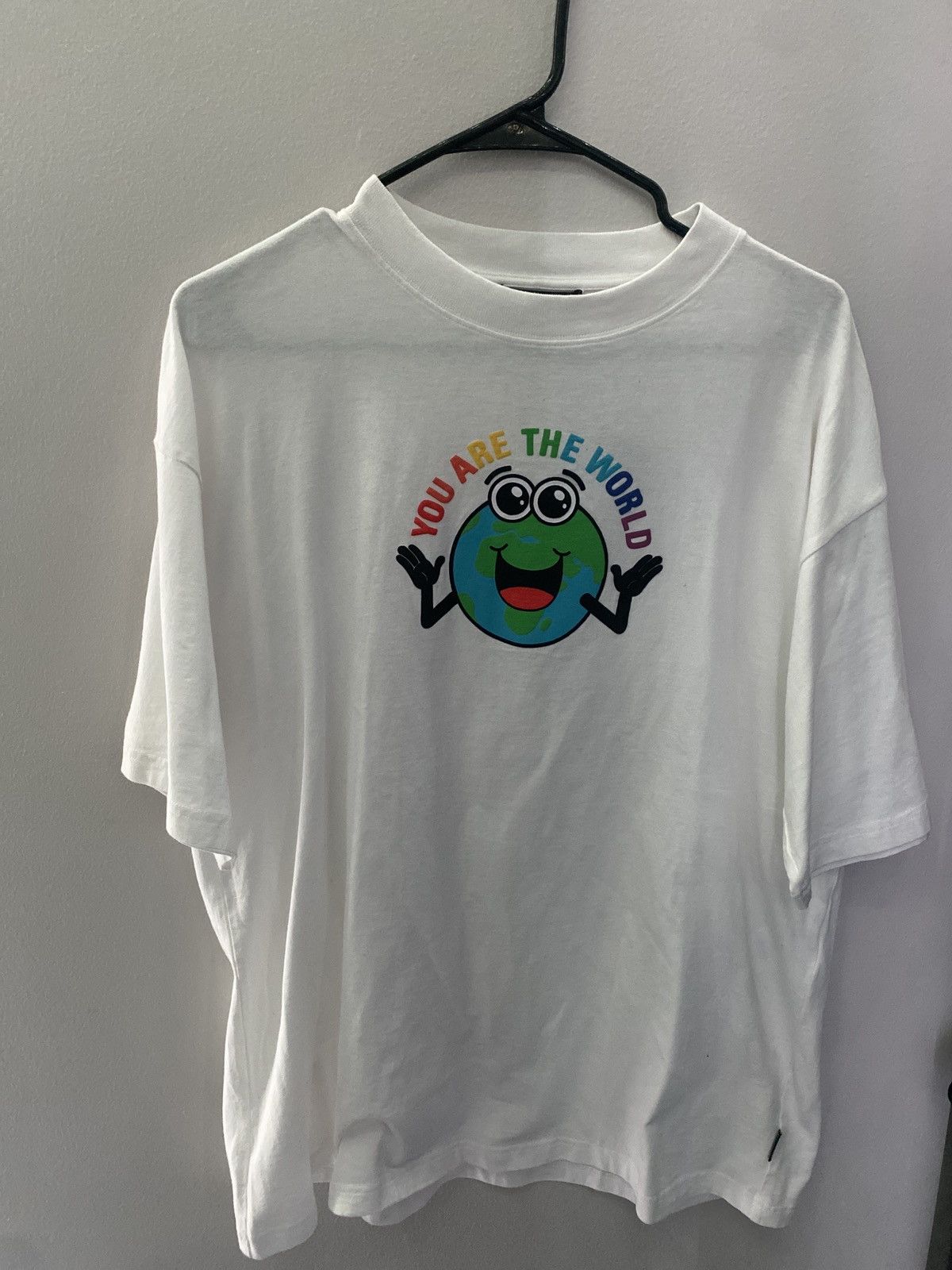 image of Balenciaga You Are The World Shirt in White, Men's (Size Small)