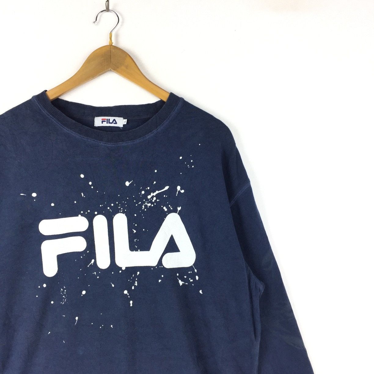 Fila × Vintage Vintage FILA Italia Big Spell Sportswear Navy Blue Size US L / EU 52-54 / 3 - 2 Thumbnail
