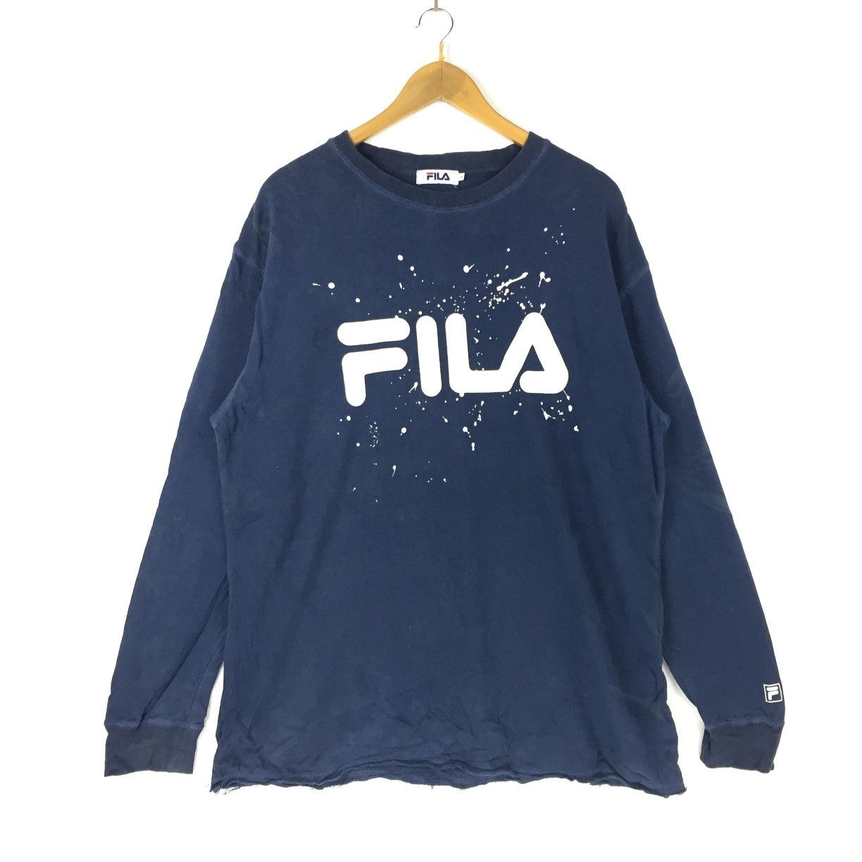 Fila × Vintage Vintage FILA Italia Big Spell Sportswear Navy Blue Size US L / EU 52-54 / 3 - 1 Thumbnail