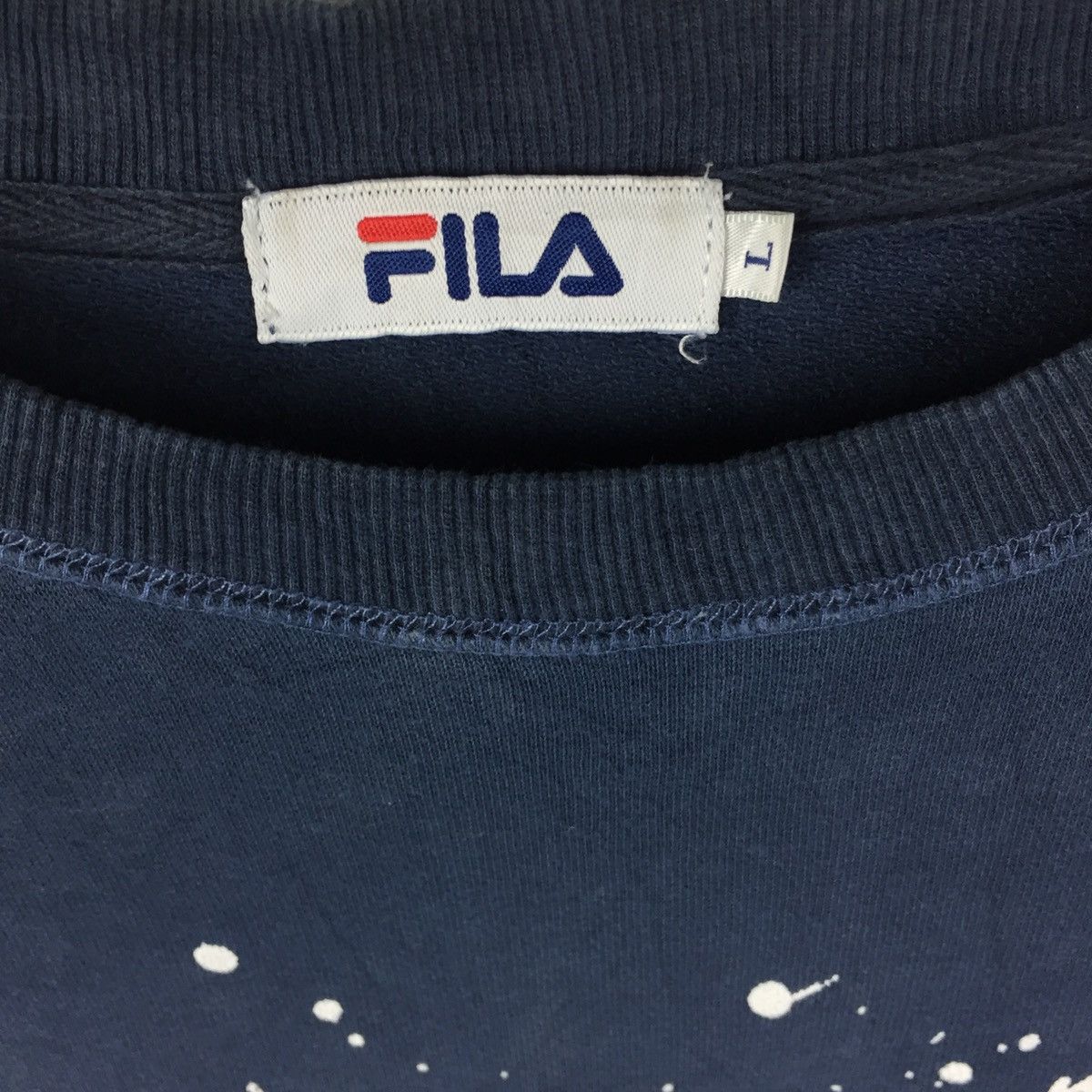 Fila × Vintage Vintage FILA Italia Big Spell Sportswear Navy Blue Size US L / EU 52-54 / 3 - 3 Thumbnail