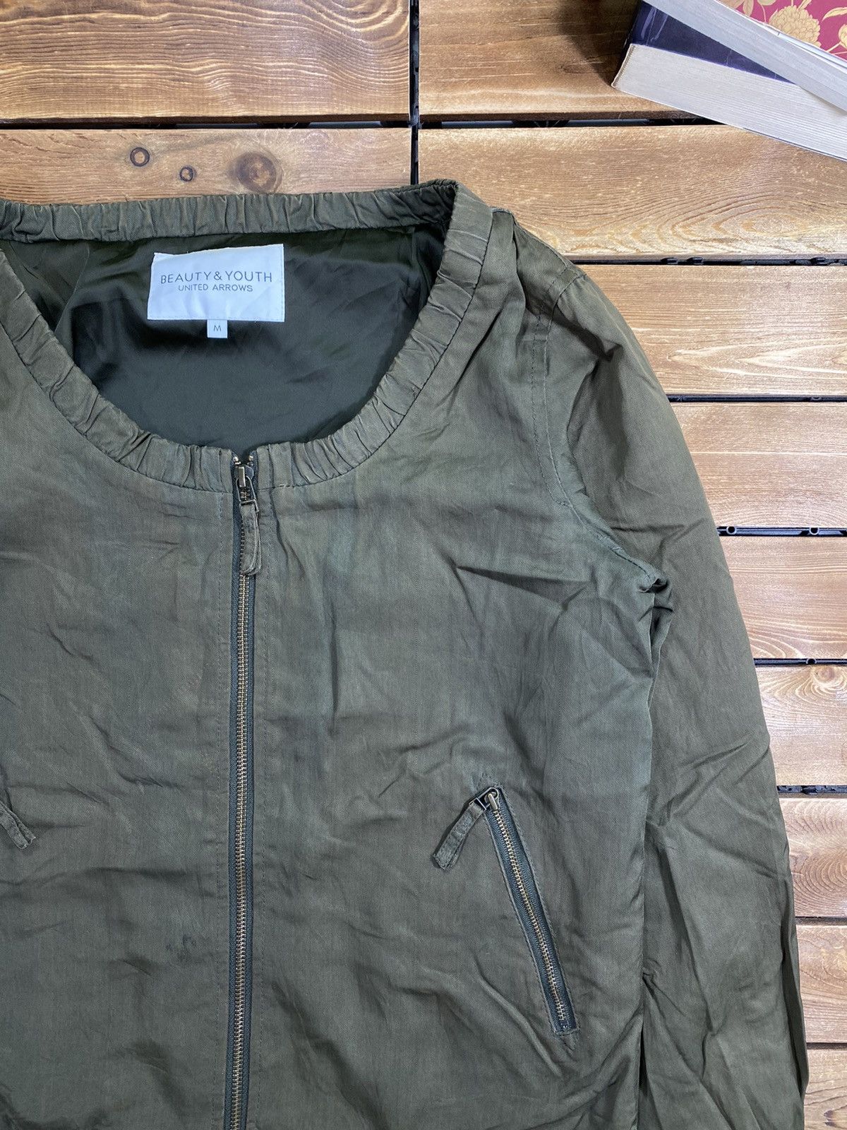 United Arrows × Vintage Vintage United Arrows With Zip Military Green Size M Size M / US 6-8 / IT 42-44 - 4 Thumbnail
