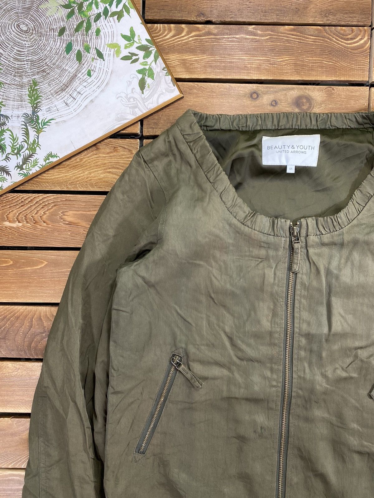 United Arrows × Vintage Vintage United Arrows With Zip Military Green Size M Size M / US 6-8 / IT 42-44 - 5 Thumbnail