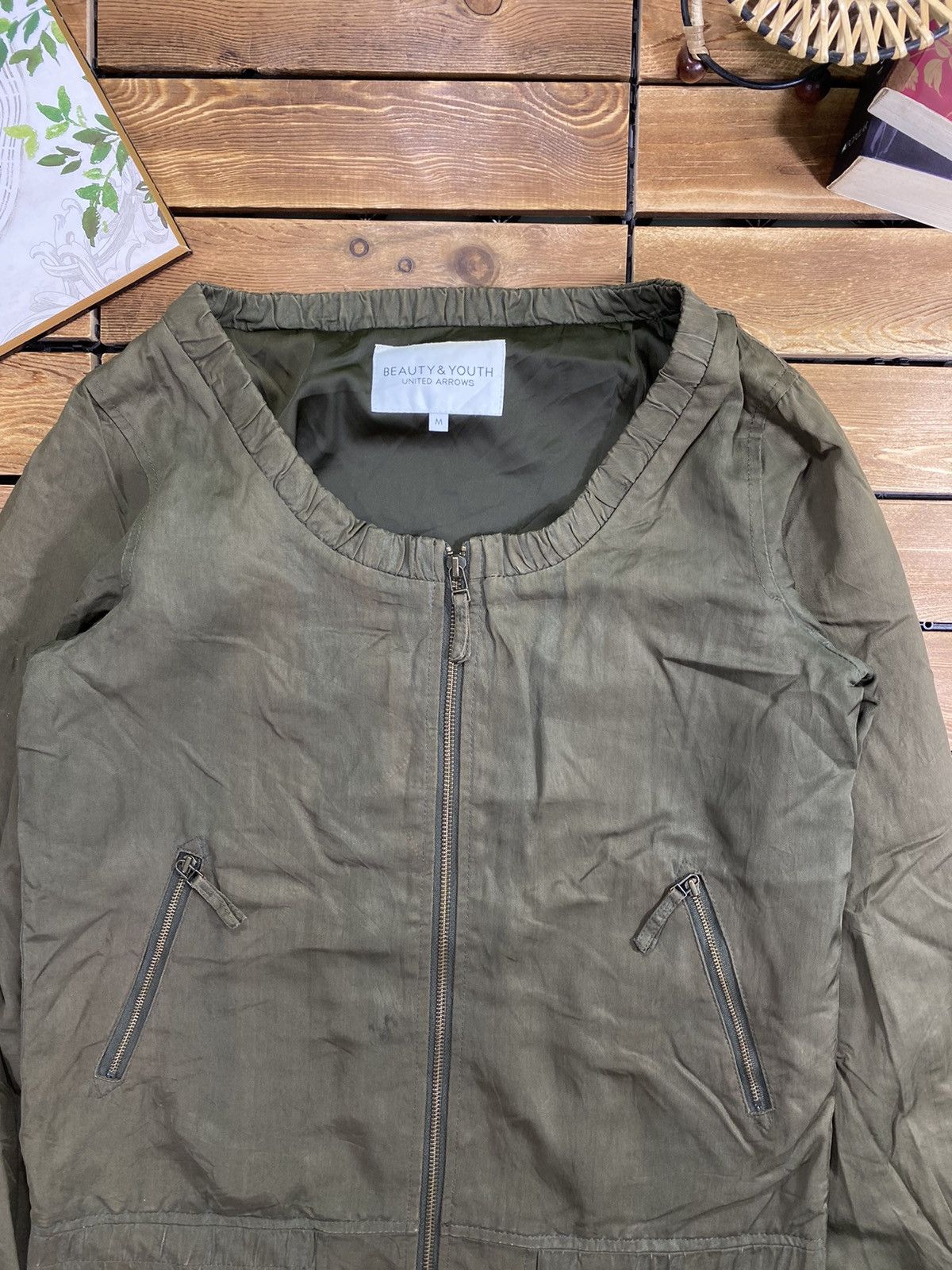 United Arrows × Vintage Vintage United Arrows With Zip Military Green Size M Size M / US 6-8 / IT 42-44 - 6 Thumbnail
