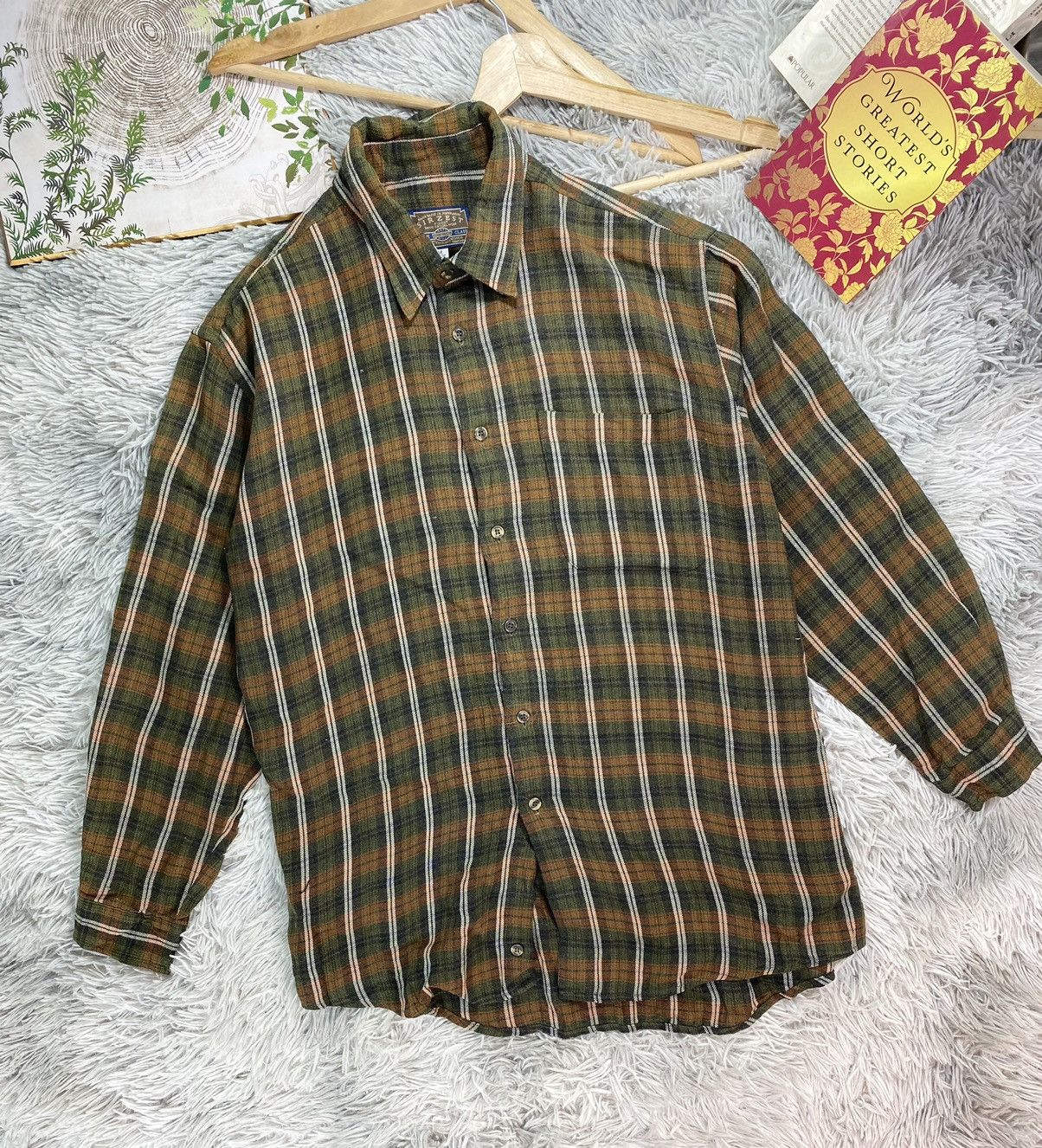 Flannel × Japanese Brand × Vintage Vintage Flannel 90s 80s Sirzest Japanese Brand Size L Size US L / EU 52-54 / 3 - 1 Thumbnail
