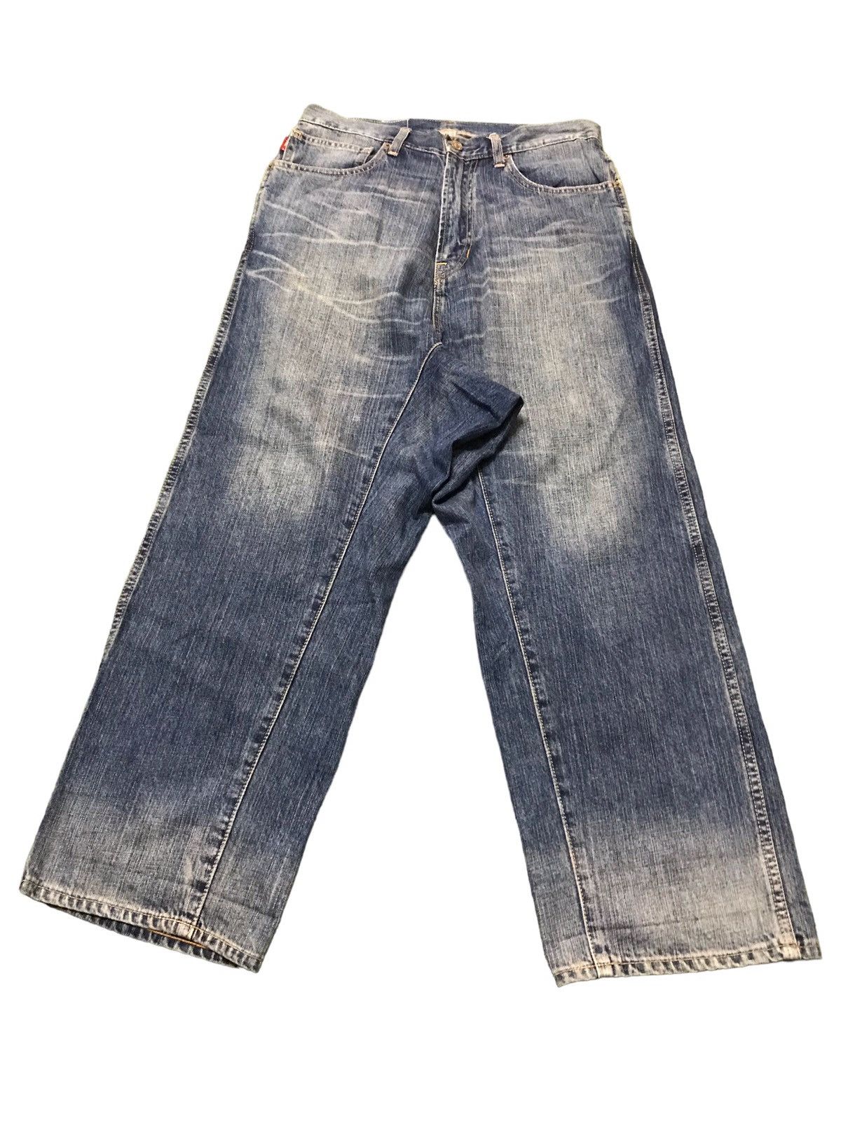 Japanese Brand RARE‼️‼️ RNA Double Waist Baggy Punk Style Jeans Size US 31 - 1 Thumbnail