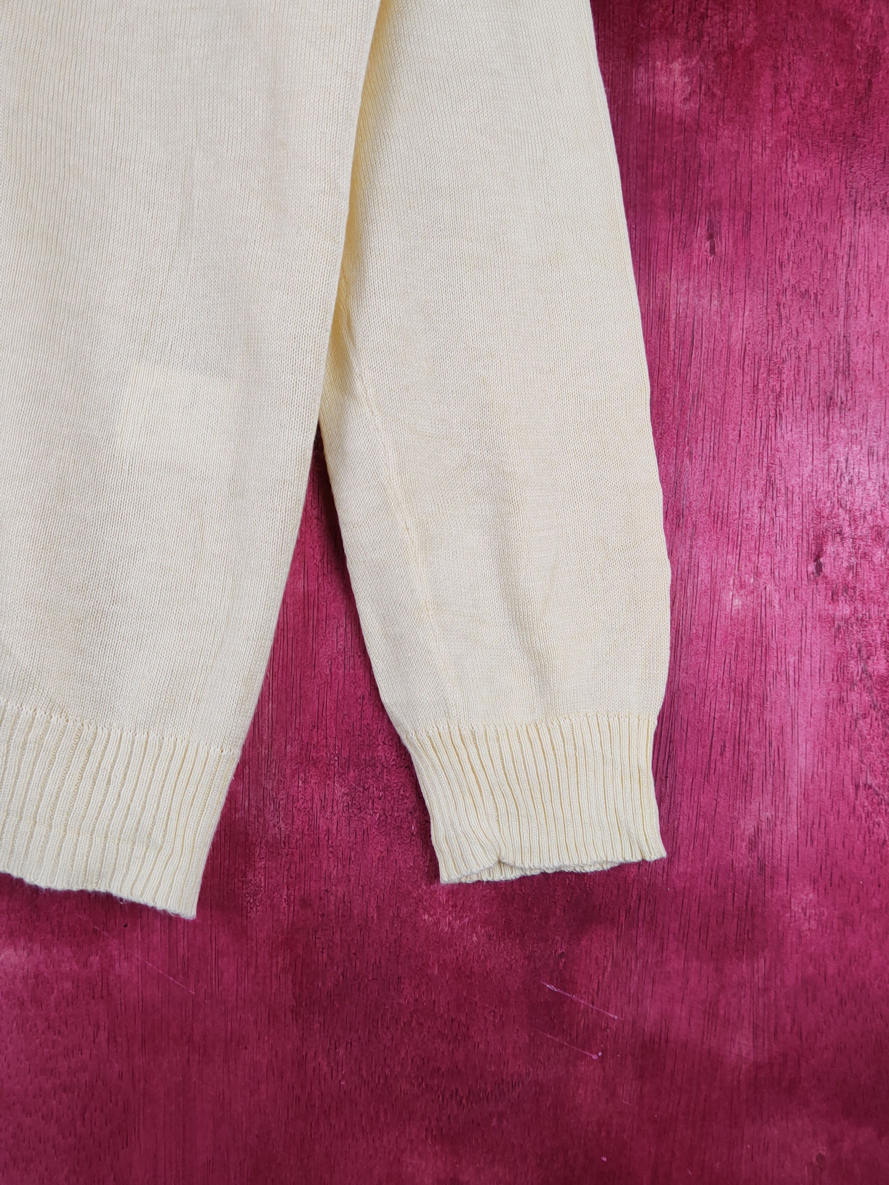 Japanese Brand Glacier Yellow Knitwear Cardigan thin japan vintage #S1223 Size M / US 6-8 / IT 42-44 - 6 Thumbnail