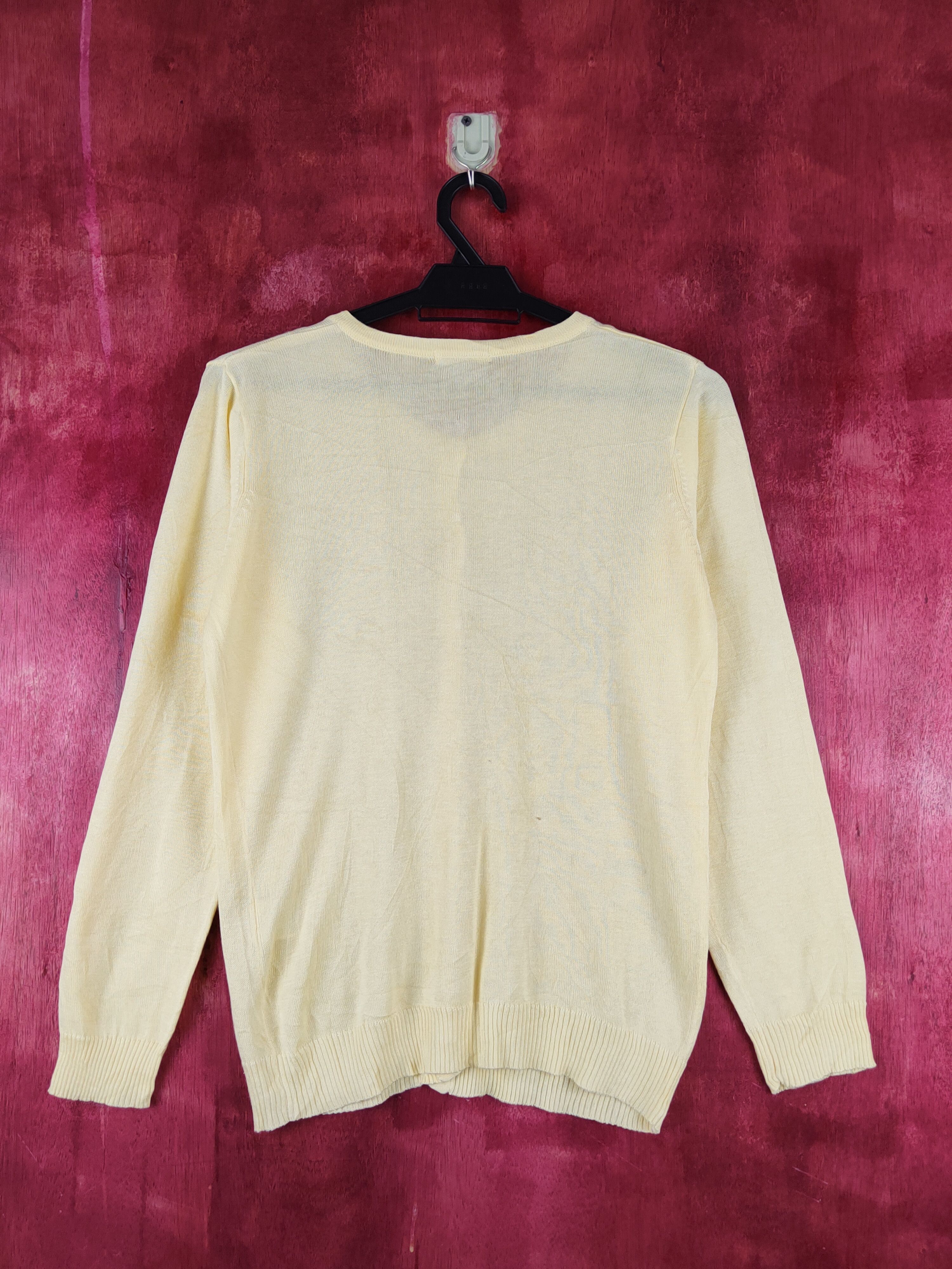 Japanese Brand Glacier Yellow Knitwear Cardigan thin japan vintage #S1223 Size M / US 6-8 / IT 42-44 - 7 Thumbnail