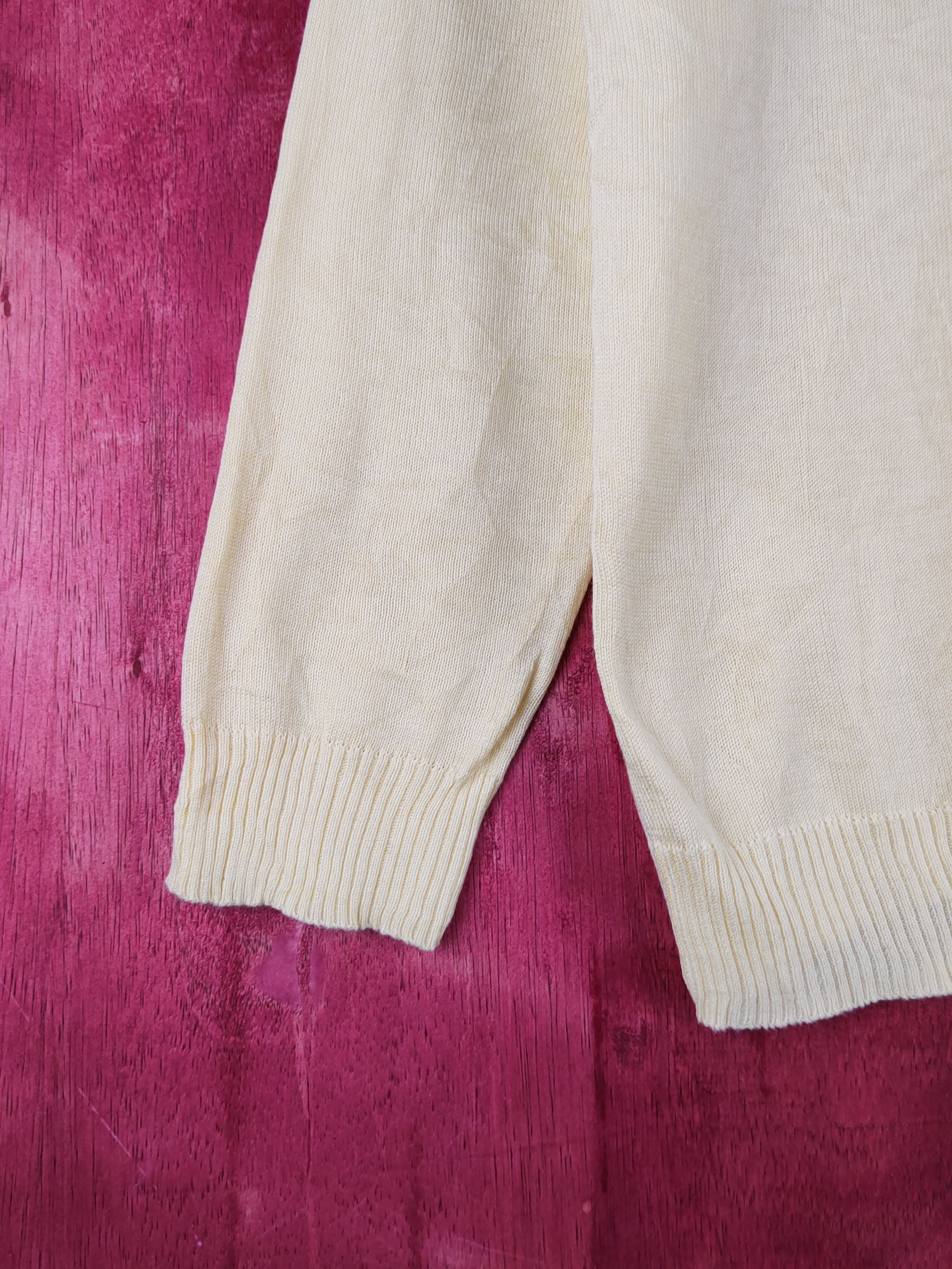 Japanese Brand Glacier Yellow Knitwear Cardigan thin japan vintage #S1223 Size M / US 6-8 / IT 42-44 - 4 Thumbnail