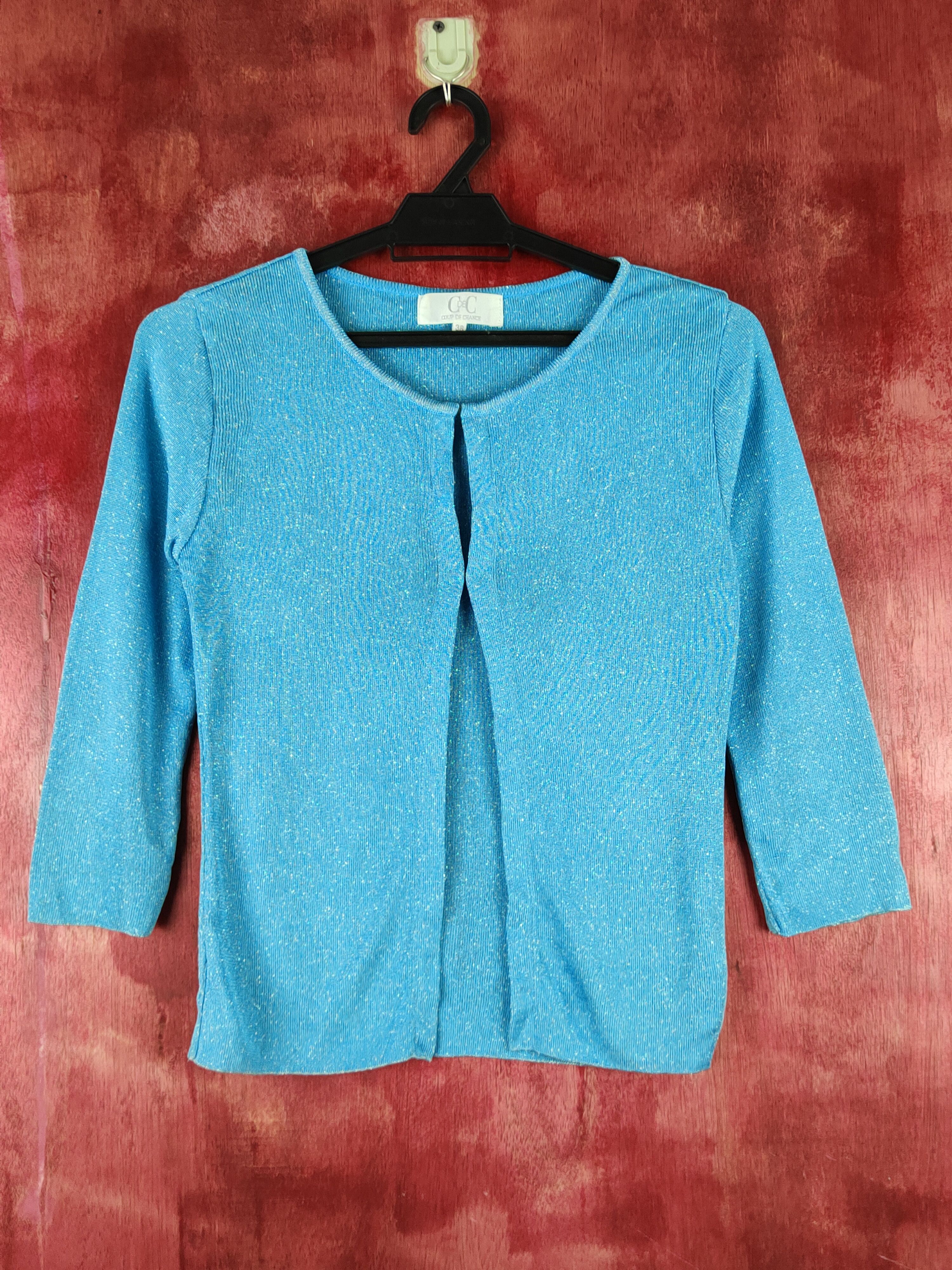 Japanese Brand Coup de Chance Light Blue Knitwear Cardigan #S1221 Size XS / US 0-2 / IT 36-38 - 1 Thumbnail