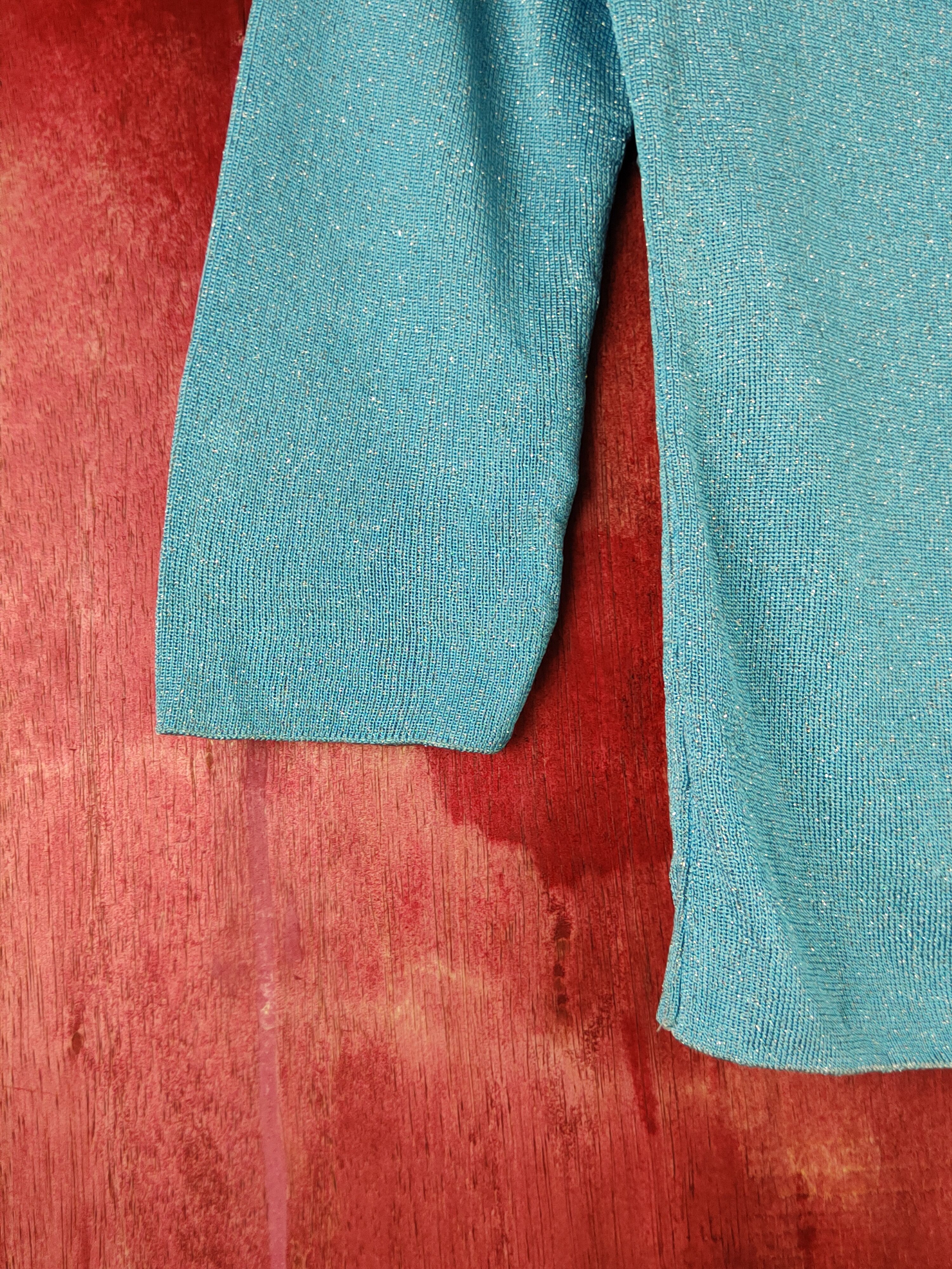 Japanese Brand Coup de Chance Light Blue Knitwear Cardigan #S1221 Size XS / US 0-2 / IT 36-38 - 5 Thumbnail