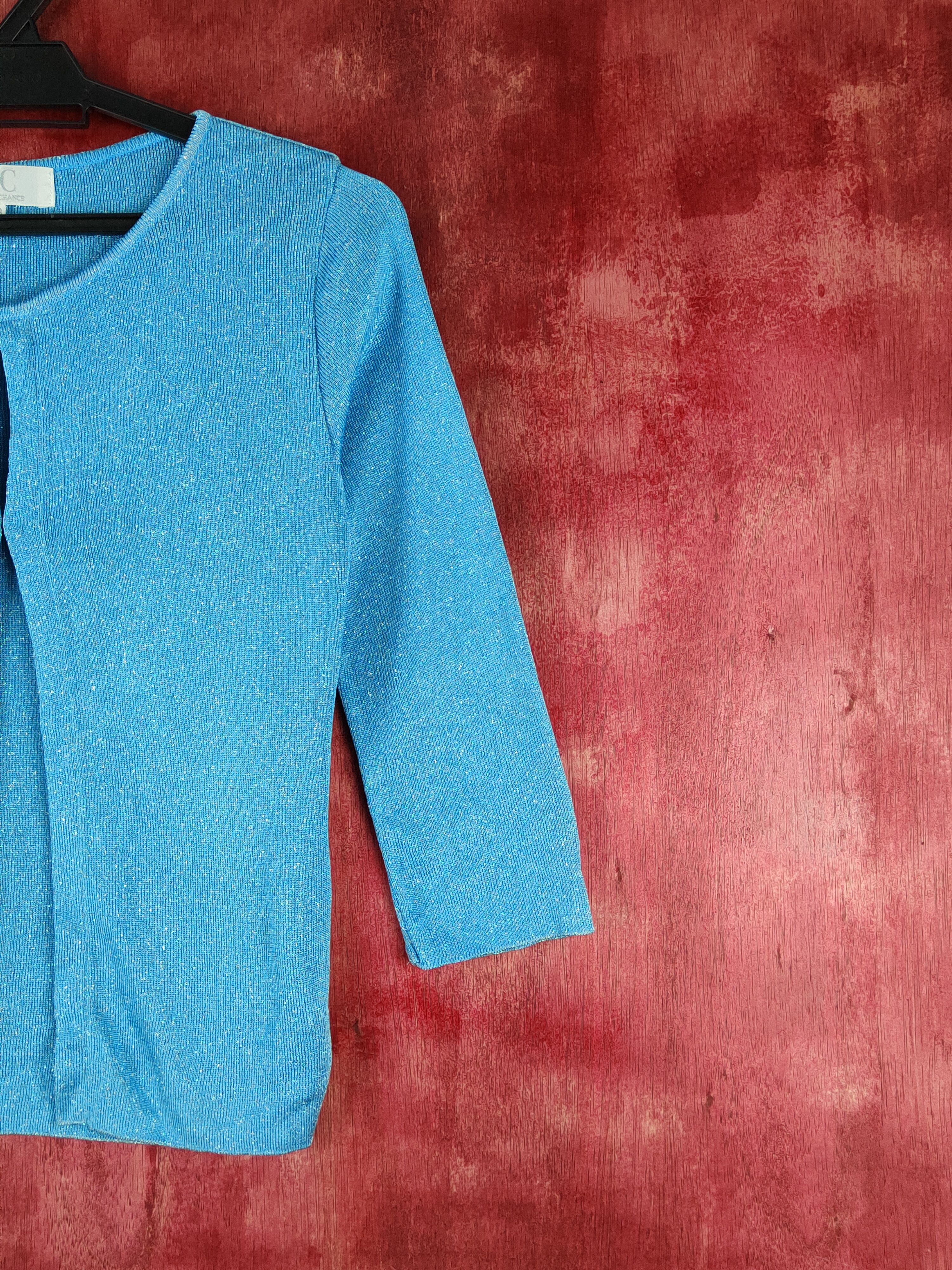 Japanese Brand Coup de Chance Light Blue Knitwear Cardigan #S1221 Size XS / US 0-2 / IT 36-38 - 6 Thumbnail