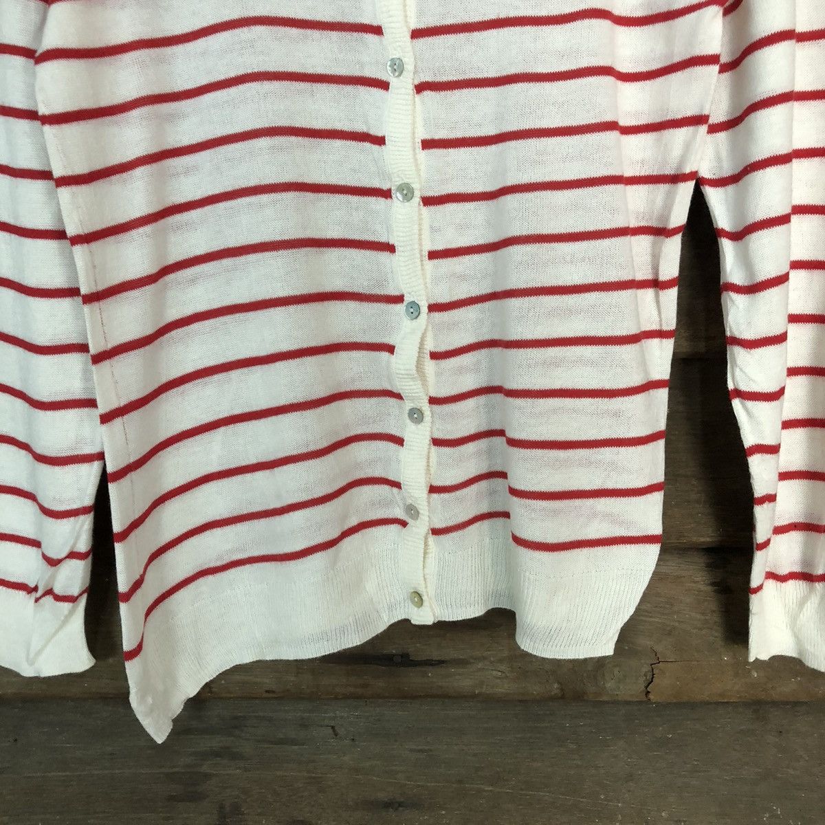Homespun Knitwear Afternoontea Wardrobe Stripe Patterned Cardigans #7302 Size S / US 4 / IT 40 - 5 Thumbnail