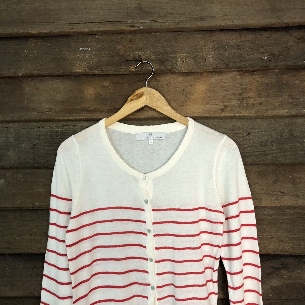 Homespun Knitwear Afternoontea Wardrobe Stripe Patterned Cardigans #7302 Size S / US 4 / IT 40 - 2 Thumbnail