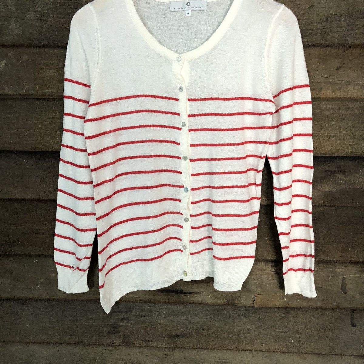 Homespun Knitwear Afternoontea Wardrobe Stripe Patterned Cardigans #7302 Size S / US 4 / IT 40 - 3 Thumbnail