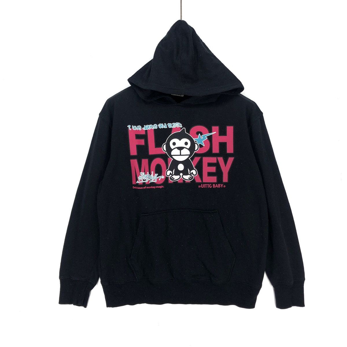 Japanese Brand UITTG BABY Hoodie Pullover #1366-48 Size US L / EU 52-54 / 3 - 1 Thumbnail