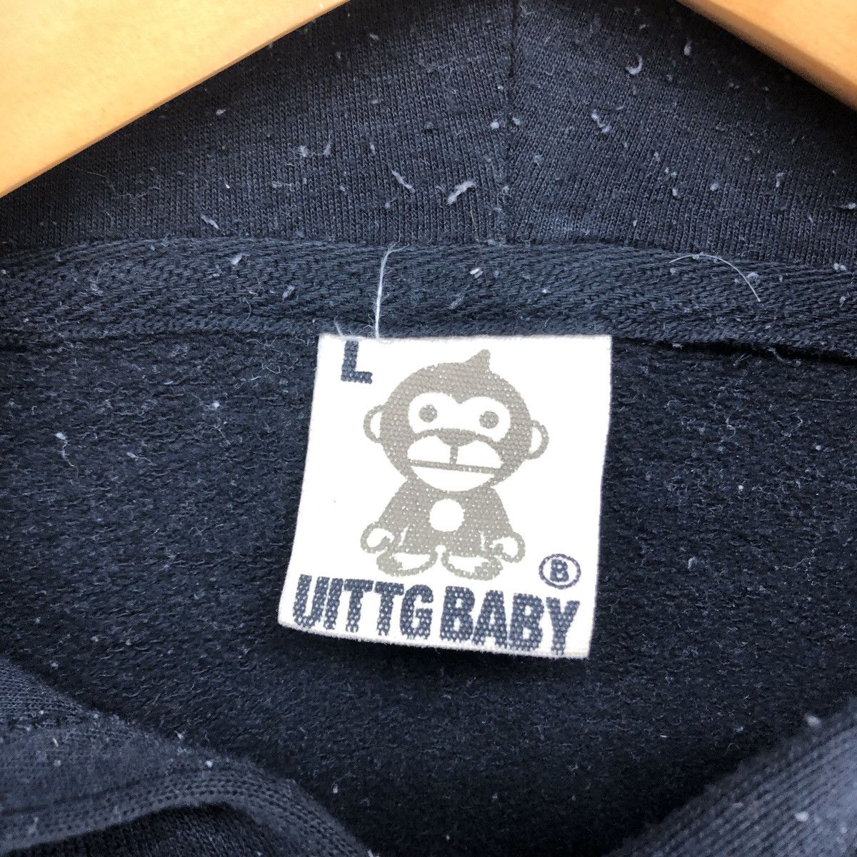 Japanese Brand UITTG BABY Hoodie Pullover #1366-48 Size US L / EU 52-54 / 3 - 3 Thumbnail