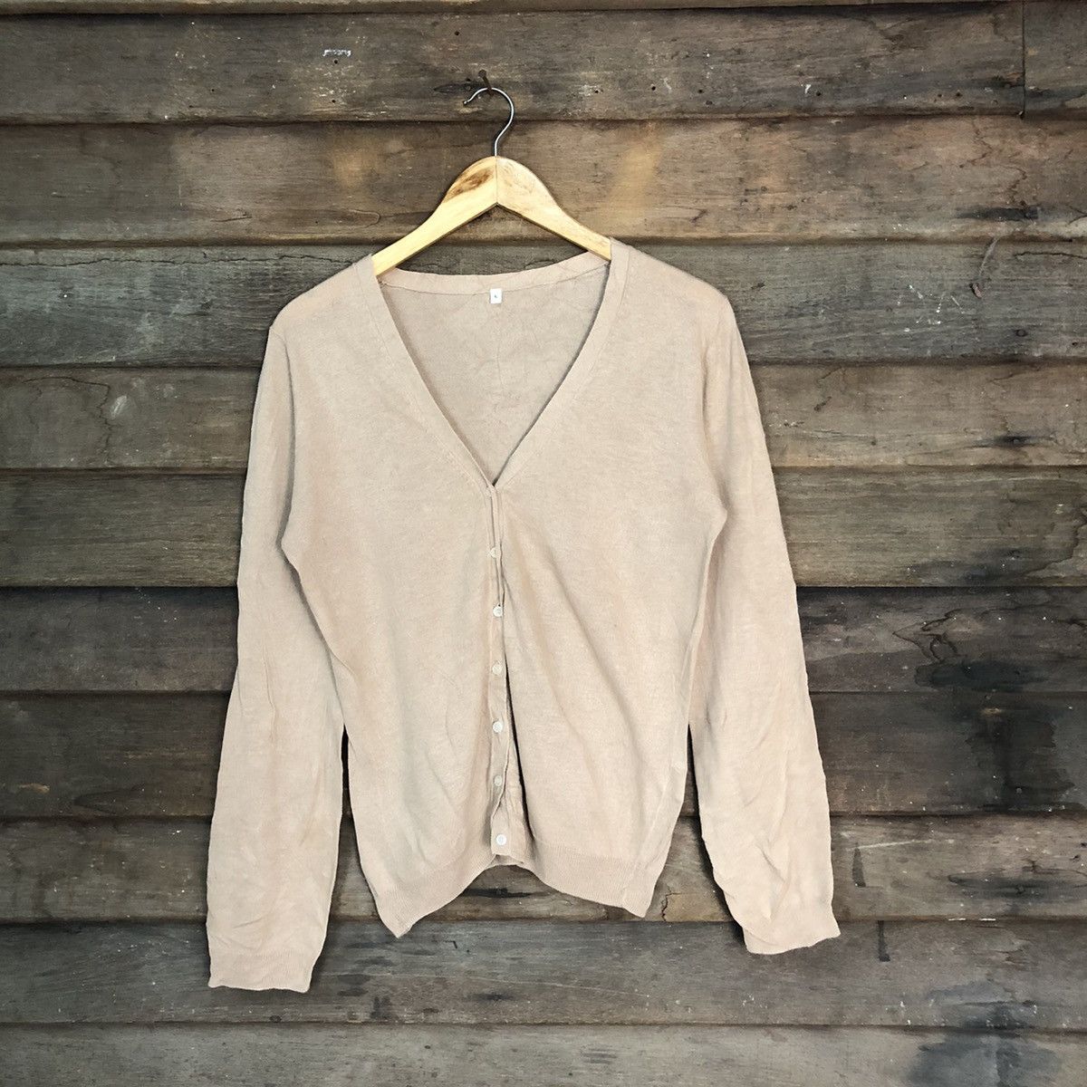 Japanese Brand Brown Cardigan knitwear vintage #7224