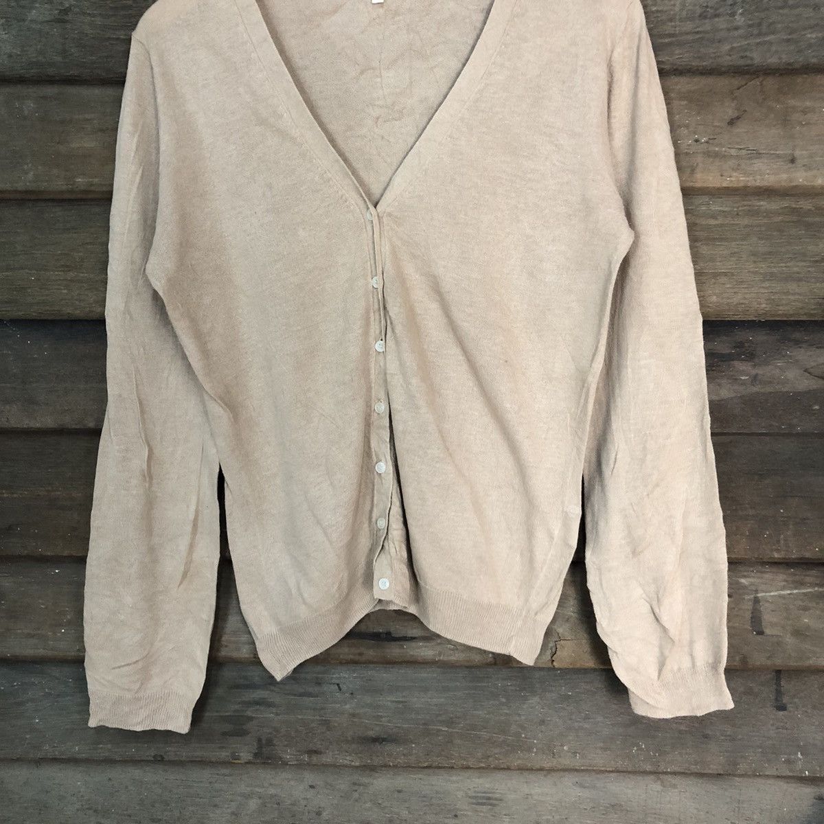 Japanese Brand Brown Cardigan knitwear vintage #7224