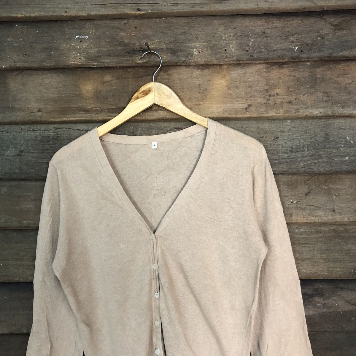Japanese Brand Brown Cardigan knitwear vintage #7224