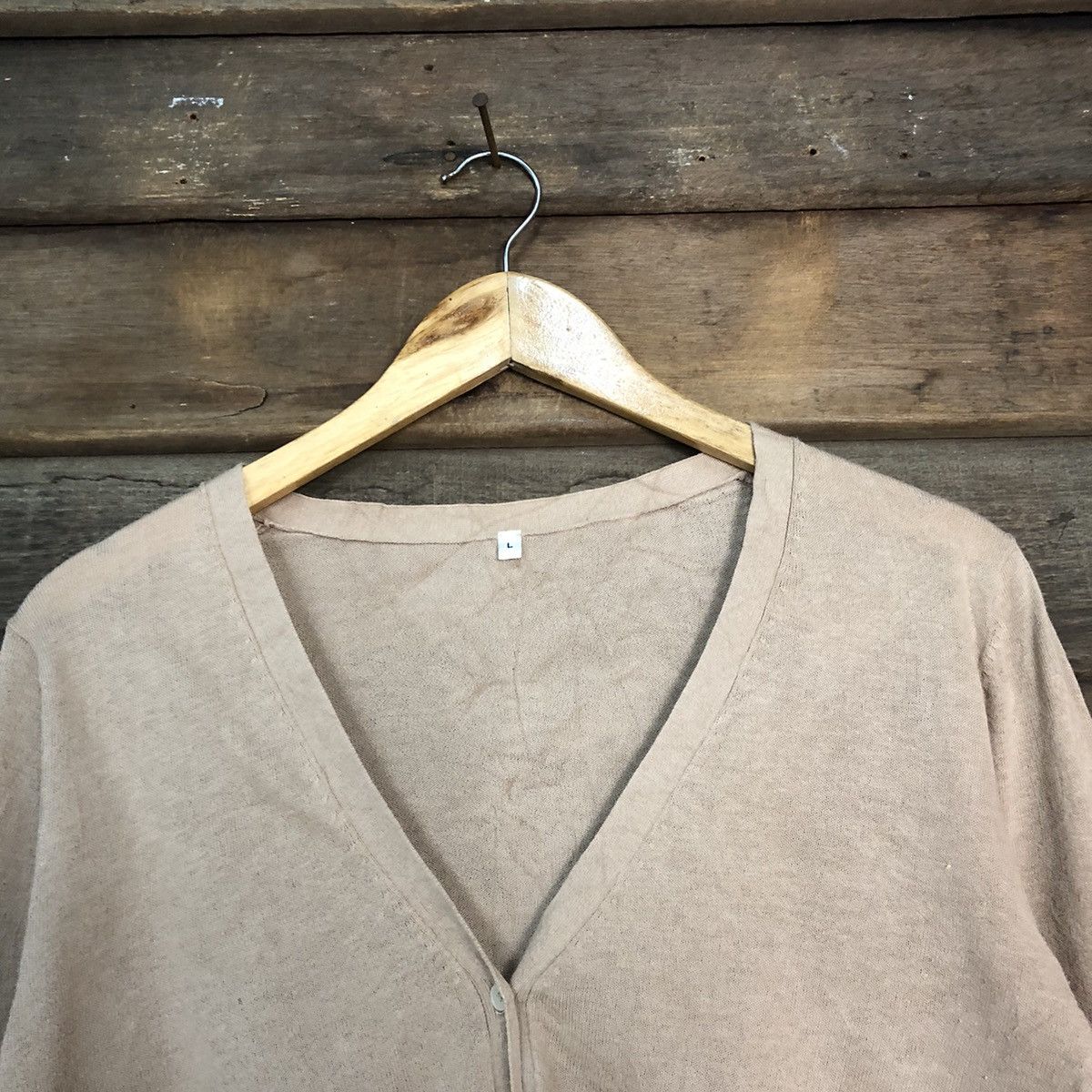 Japanese Brand Brown Cardigan knitwear vintage #7224