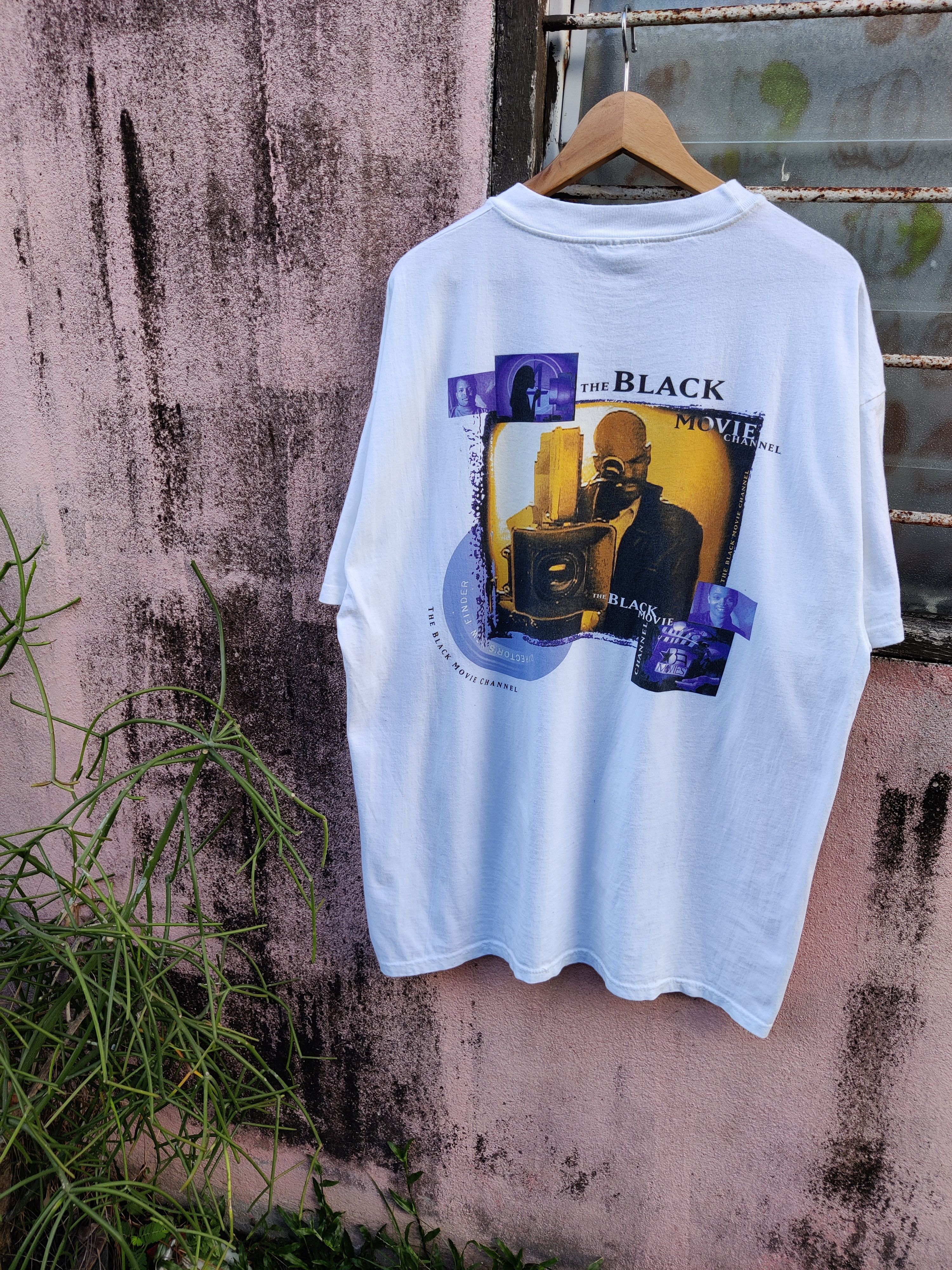 image of Archival Clothing x Movie Vintage 90's Ber Movies The Black Channel Promo Shirt, Men's (Size XL)