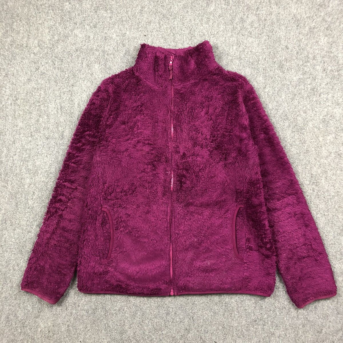 Vintage Uniqlo Mohair Fleece Zipper Jacket