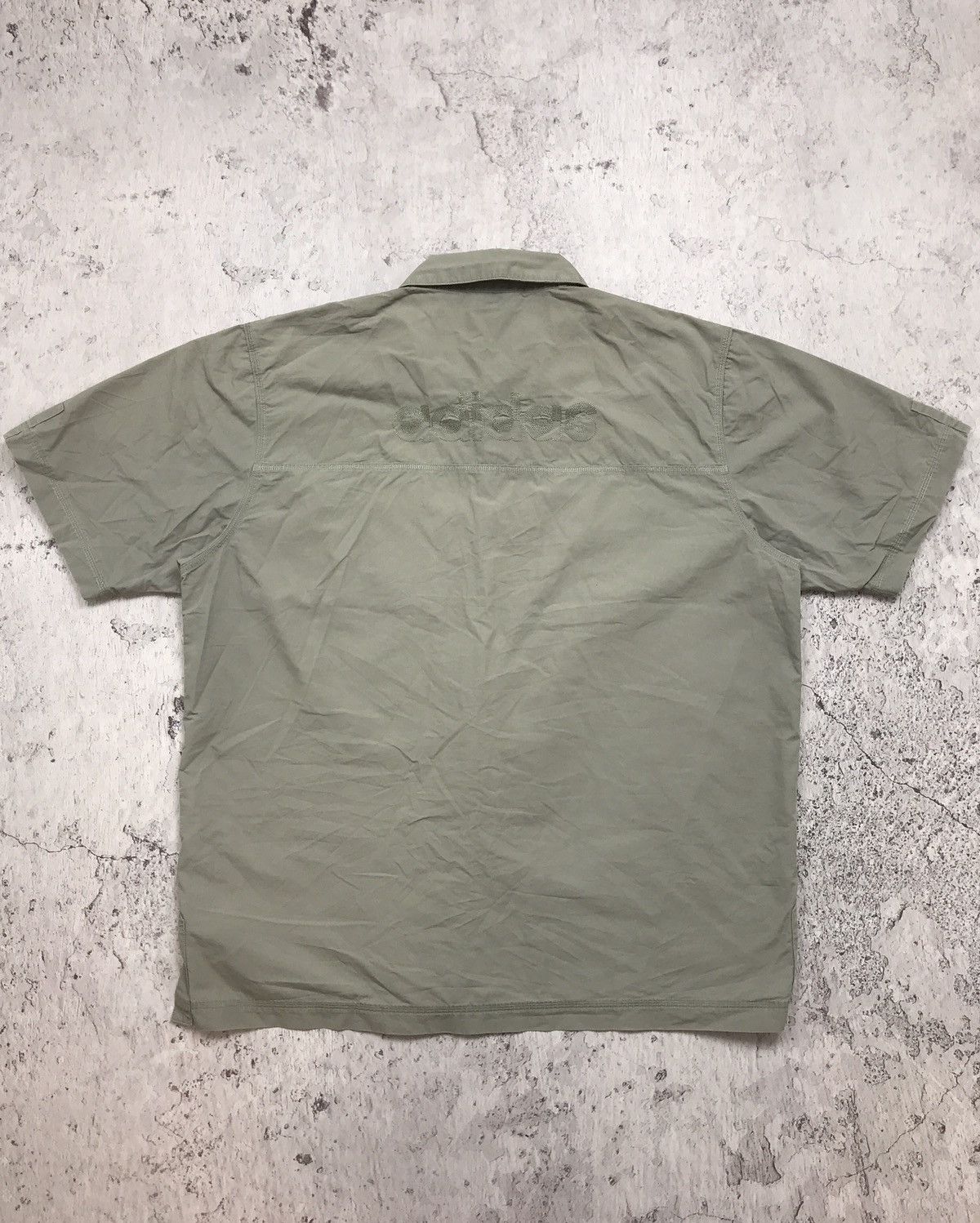 Adidas × Vintage Vintage Mans Adidas Short Shirts Button Up Big Logo On Back Size US XL / EU 56 / 4 - 2 Thumbnail