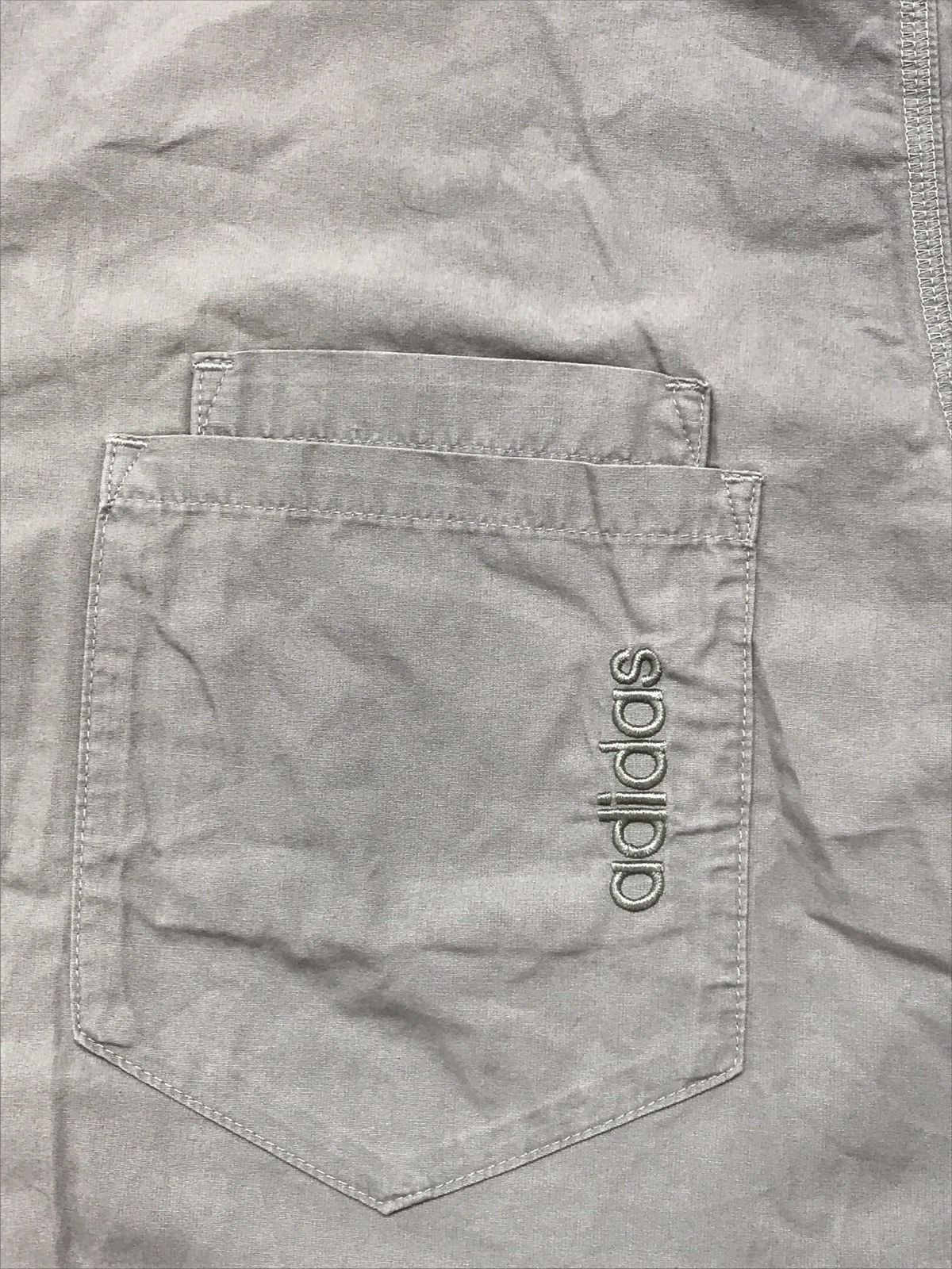 Adidas × Vintage Vintage Mans Adidas Short Shirts Button Up Big Logo On Back Size US XL / EU 56 / 4 - 7 Thumbnail