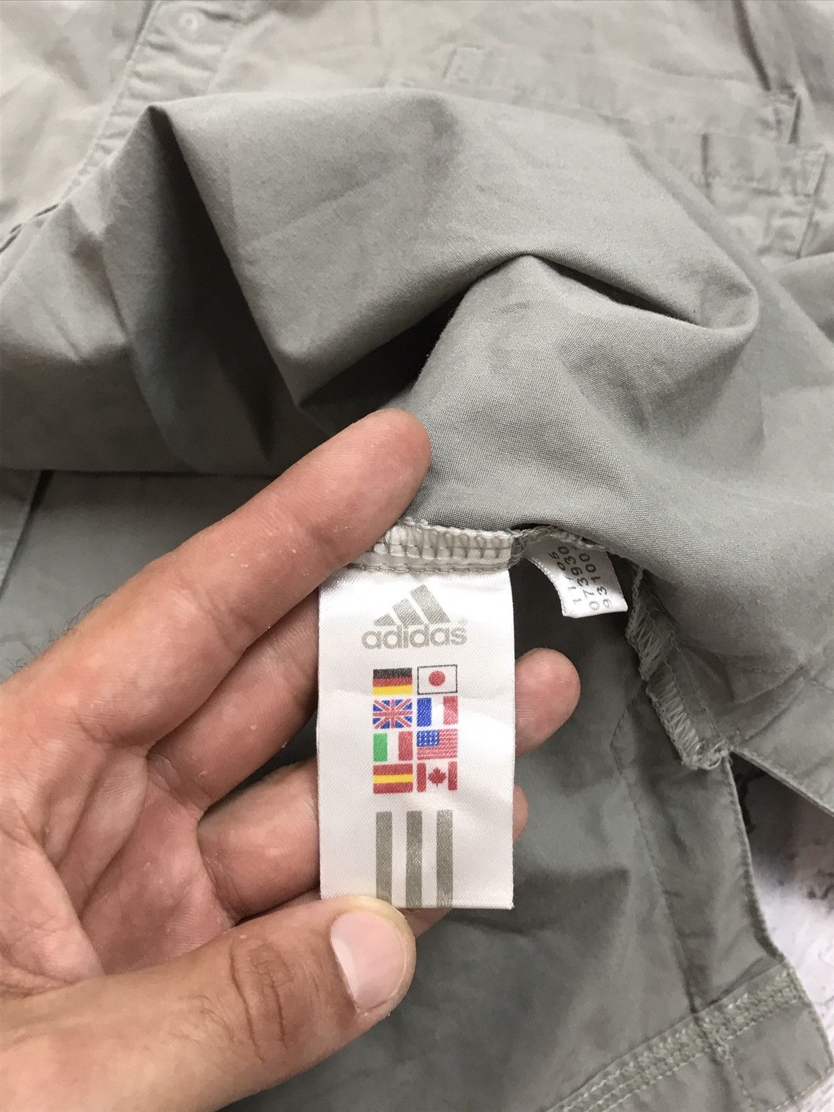 Adidas × Vintage Vintage Mans Adidas Short Shirts Button Up Big Logo On Back Size US XL / EU 56 / 4 - 12 Thumbnail