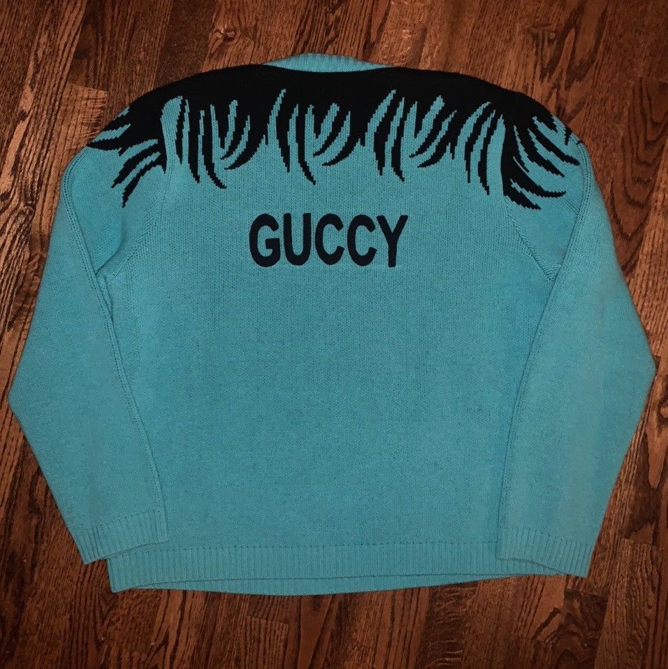 Gucci Gucci ‘Guccy’ Tiger Sweater Size US XL / EU 56 / 4 - 2 Thumbnail