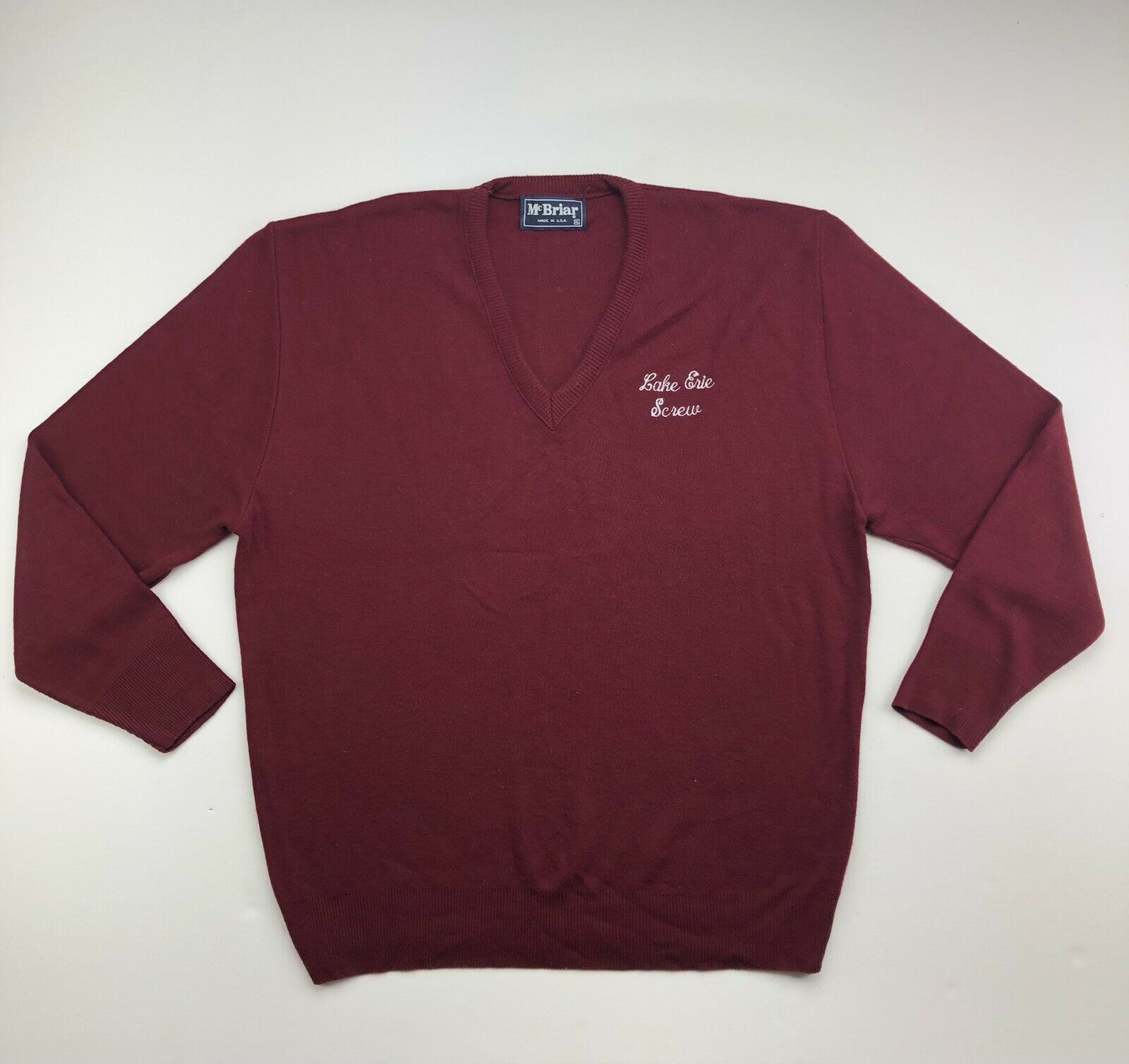 Vintage Vintage 80s Lake Erie Screw Embroidered McBriar Sweater Size US XL / EU 56 / 4 - 9 Thumbnail