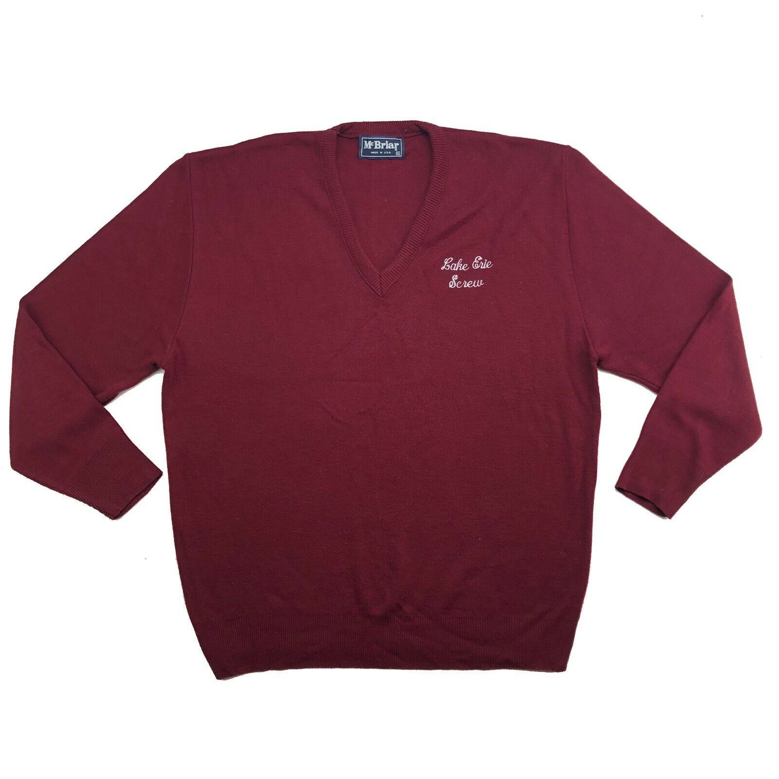 Vintage Vintage 80s Lake Erie Screw Embroidered McBriar Sweater Size US XL / EU 56 / 4 - 1 Thumbnail