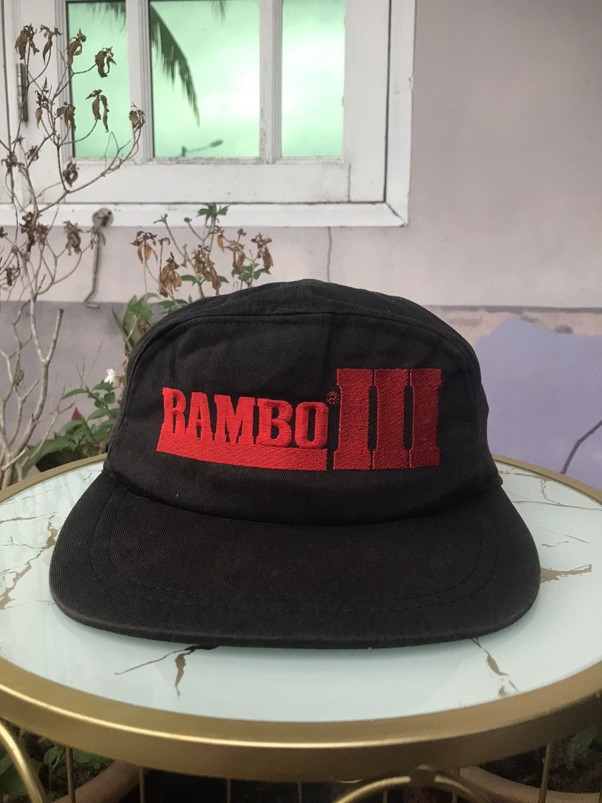 Vintage Vintage 80s Rambo III Movie 7 Panel Cap Size ONE SIZE - 1 Thumbnail