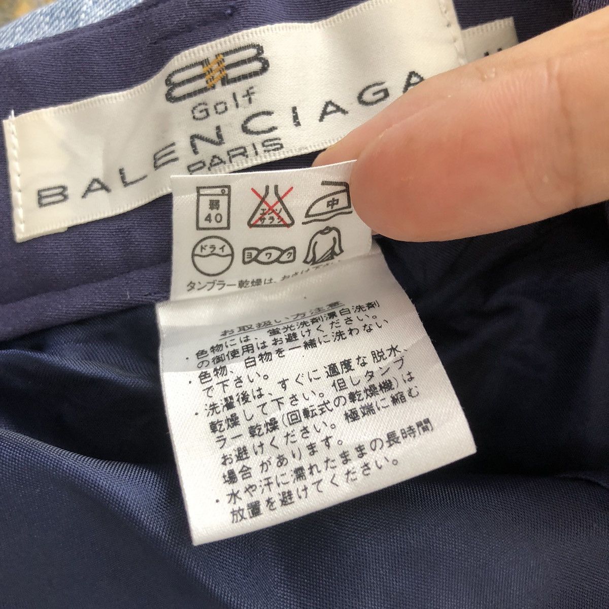 Balenciaga Vintage BALENCIAGA Paris Pants Trousers Wool Navy Colour Size US 30 / EU 46 - 7 Thumbnail