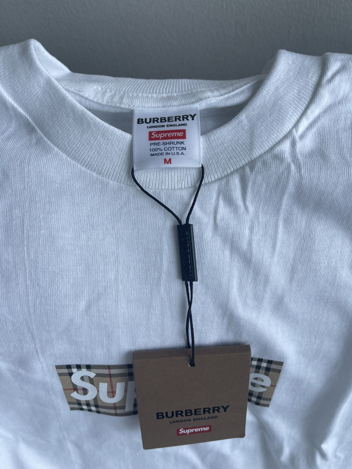Burberry × Supreme Supreme x Burberry Box Logo Size US M / EU 48-50 / 2 - 3 Thumbnail