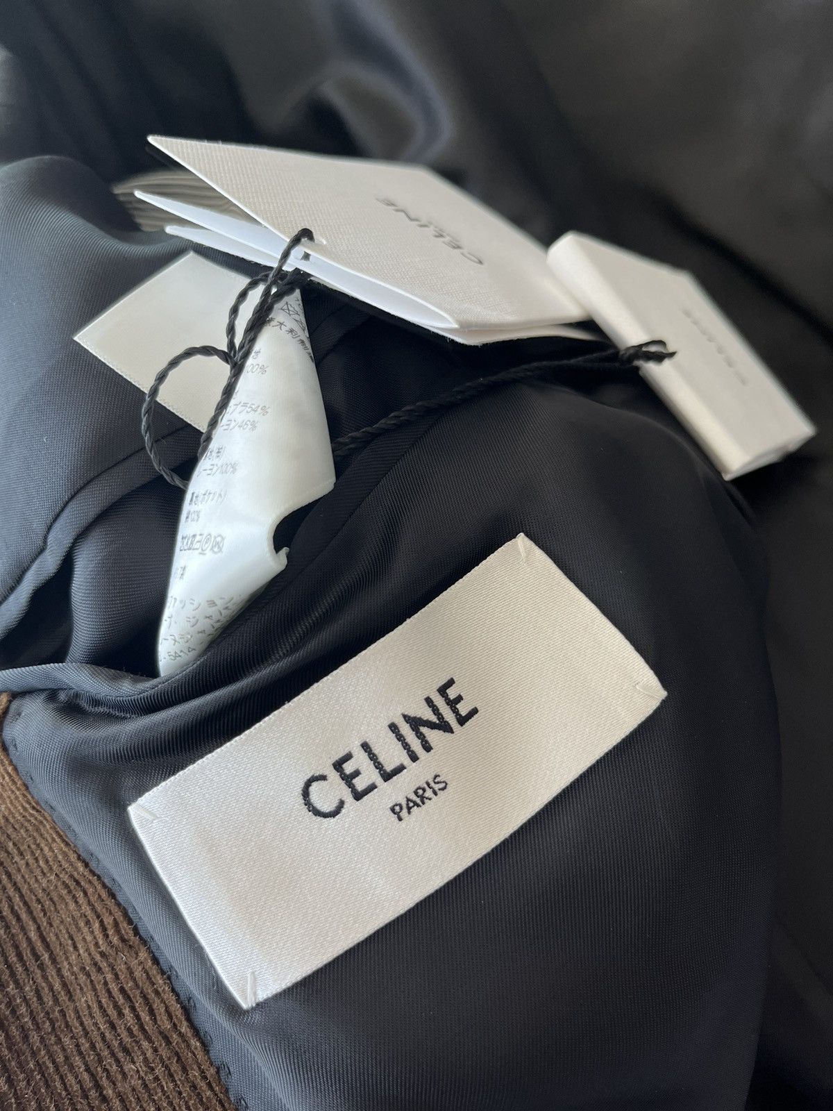 Celine × Hedi Slimane $3,500+ Rare Super Runway Hedi Slimane Corduroy Blazer Size 48R - 21 Thumbnail