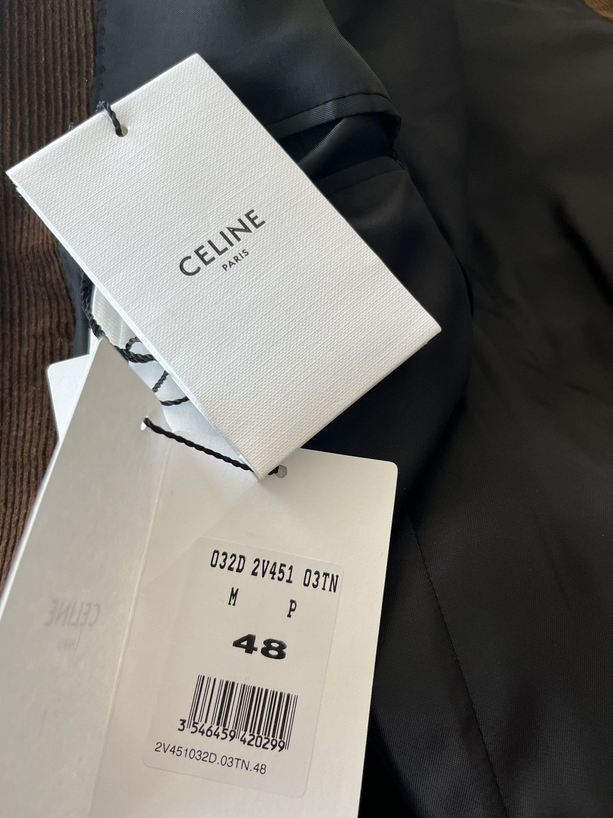 Celine × Hedi Slimane $3,500+ Rare Super Runway Hedi Slimane Corduroy Blazer Size 48R - 15 Thumbnail