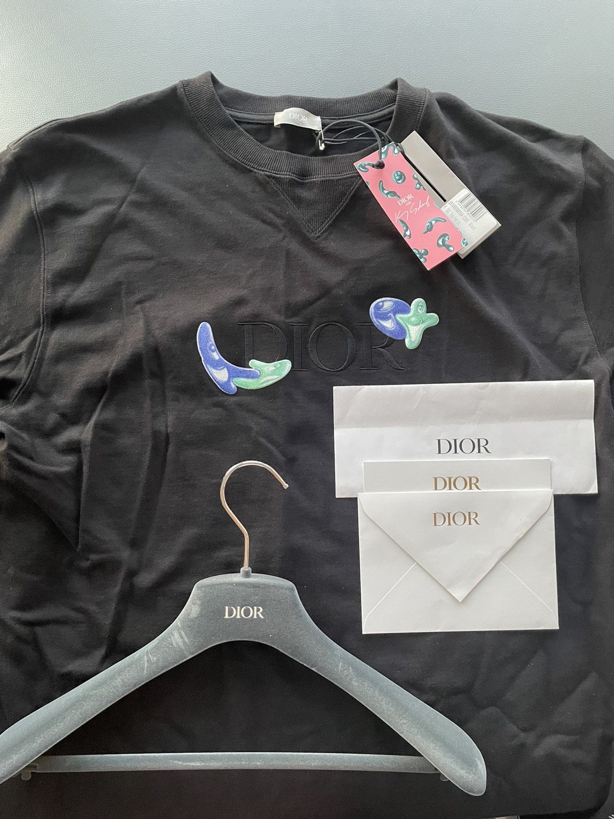 Dior Super Runway Limited Edition Dior x Kenny Scharf Logo Tee Size US L / EU 52-54 / 3 - 4 Thumbnail
