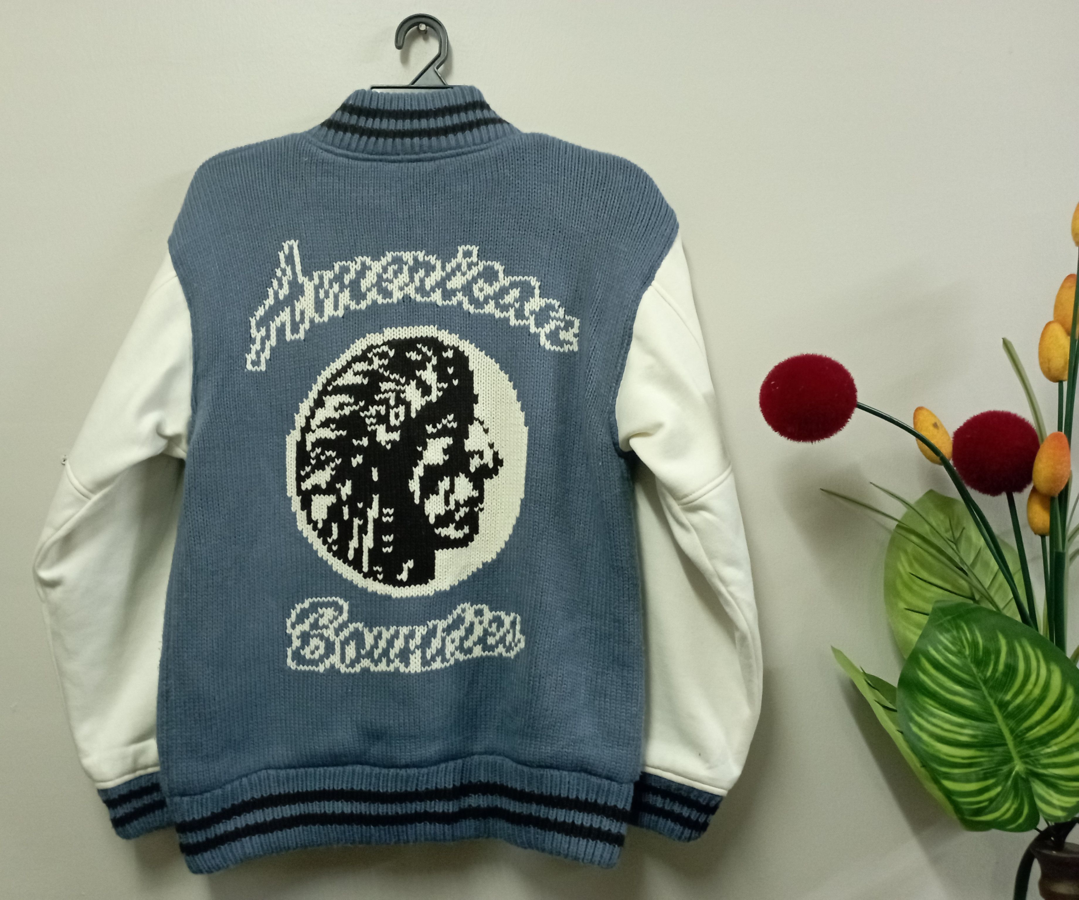 Vintage Japanese Willpips Native Knit Varsity Jacket