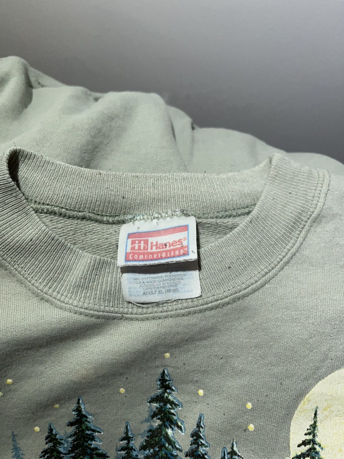 Hanes × Vintage 90s Hanes cut sleeves sweatshirt wolfs nature Virginia USA Size US XL / EU 56 / 4 - 3 Thumbnail