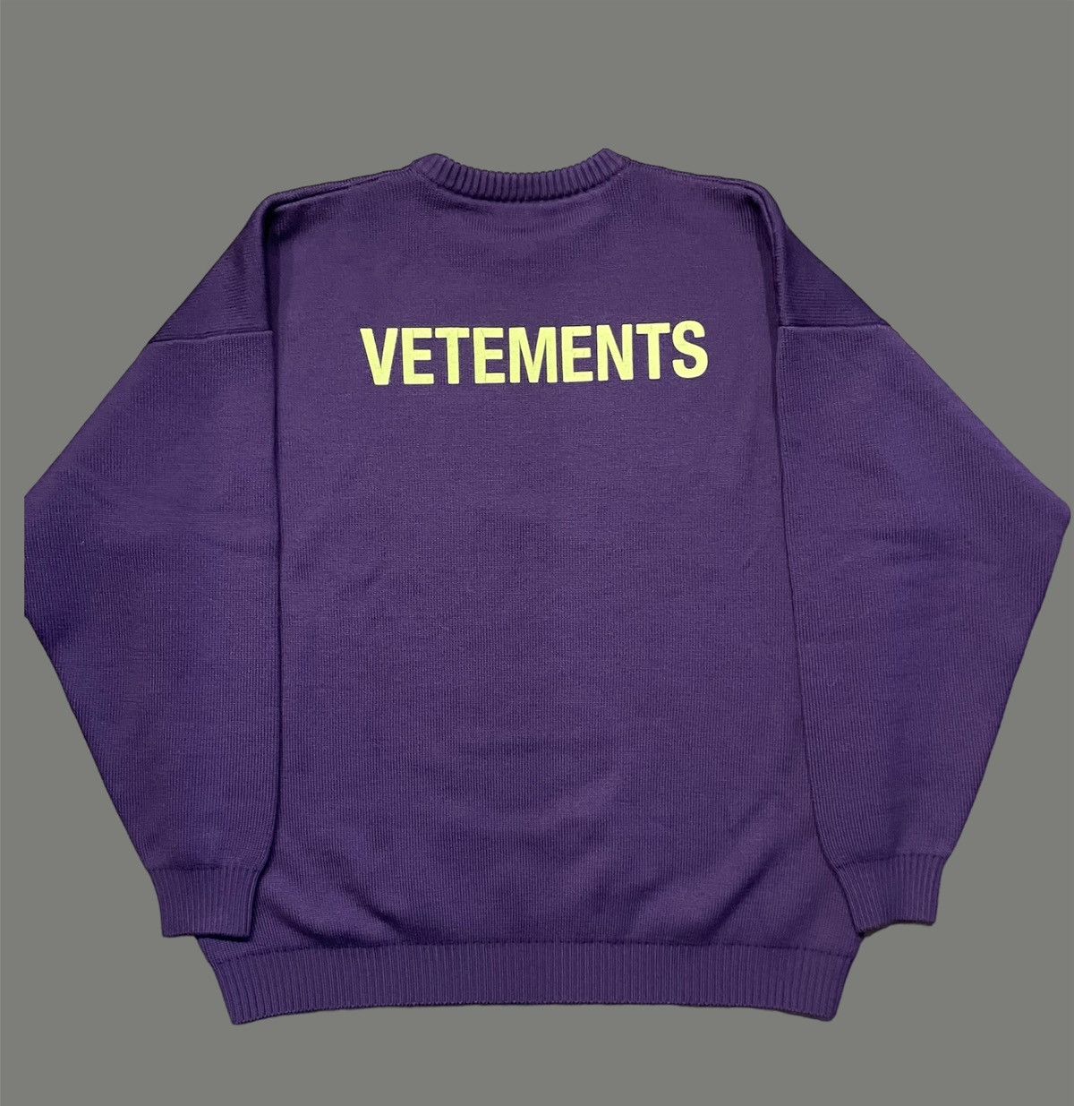 image of Vetements Knit Sweater in Purple, Men's (Size Large)