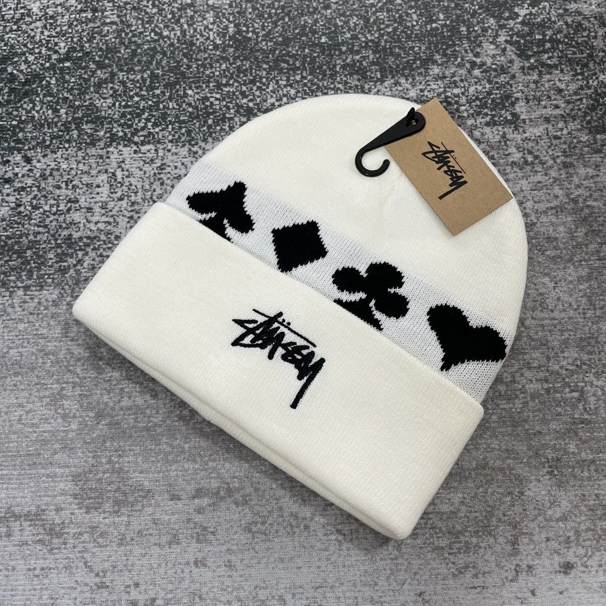 Stussy STUSSY BEANIE HAT NATURAL CARD Size ONE SIZE - 1 Thumbnail