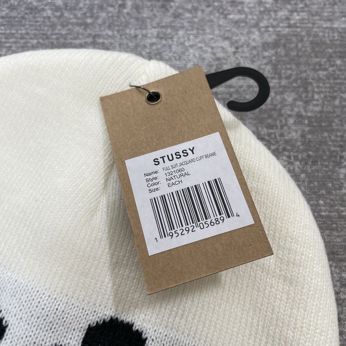 Stussy STUSSY BEANIE HAT NATURAL CARD Size ONE SIZE - 3 Thumbnail