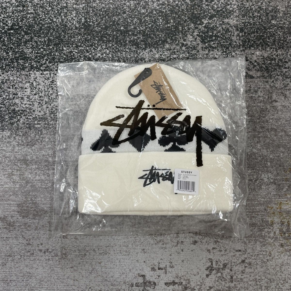 Stussy STUSSY BEANIE HAT NATURAL CARD Size ONE SIZE - 6 Thumbnail