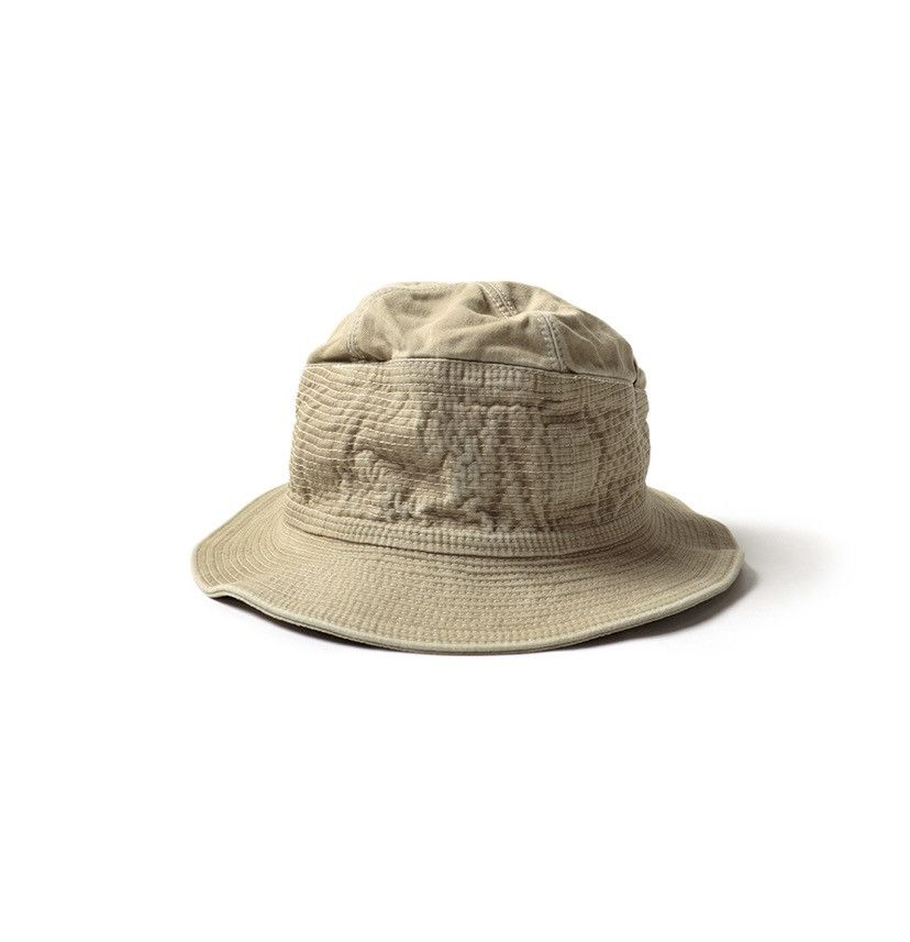 KAPITAL, The Old Man and the Sea Distressed Buckled Cotton-Twill Bucket  Hat, Men, Green