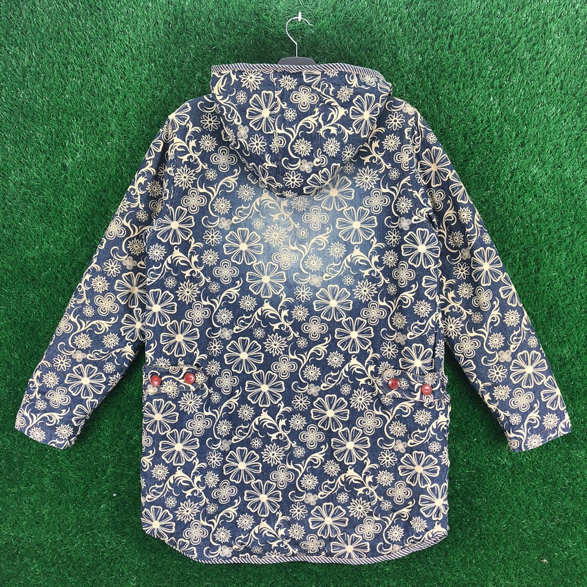 Japanese Brand × Vintage Vintage 80's Fullprint Denim Jacket by Laurent Gil Size L / US 10 / IT 46 - 4 Thumbnail