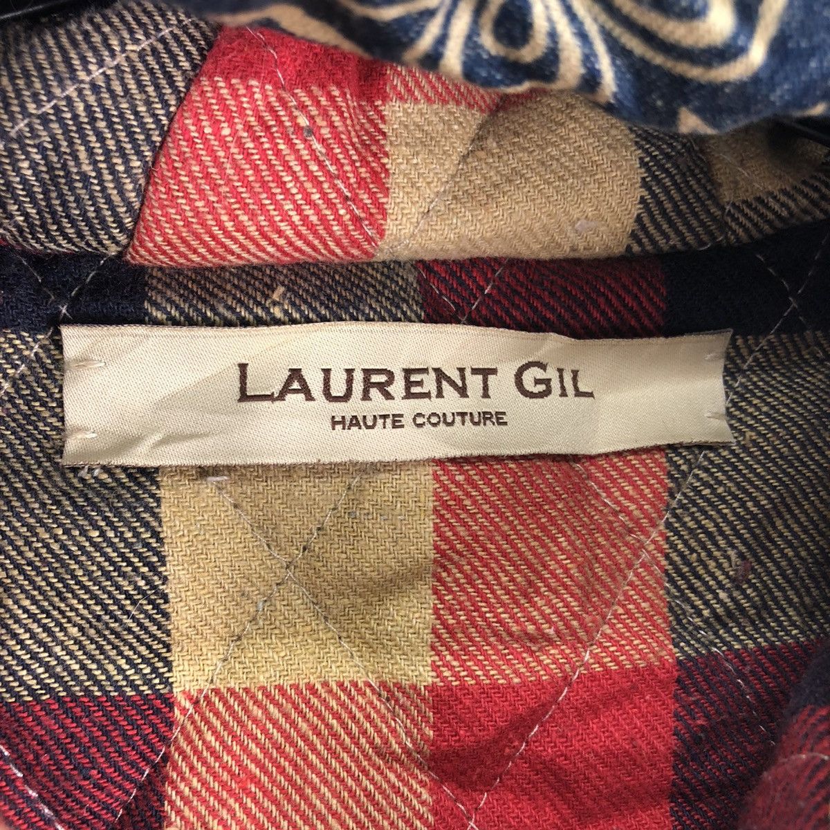Japanese Brand × Vintage Vintage 80's Fullprint Denim Jacket by Laurent Gil Size L / US 10 / IT 46 - 12 Thumbnail