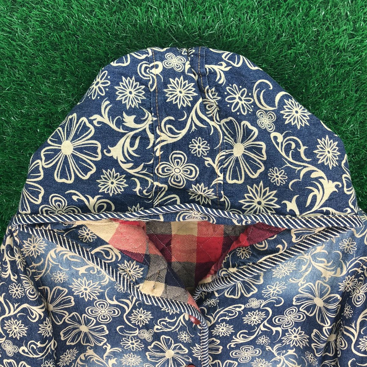 Japanese Brand × Vintage Vintage 80's Fullprint Denim Jacket by Laurent Gil Size L / US 10 / IT 46 - 8 Thumbnail