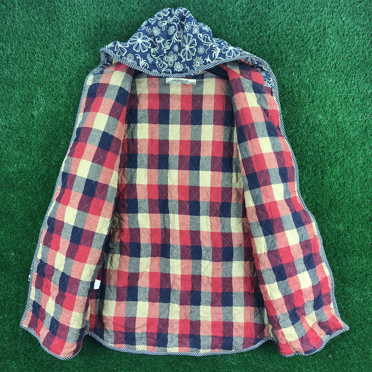 Japanese Brand × Vintage Vintage 80's Fullprint Denim Jacket by Laurent Gil Size L / US 10 / IT 46 - 7 Thumbnail